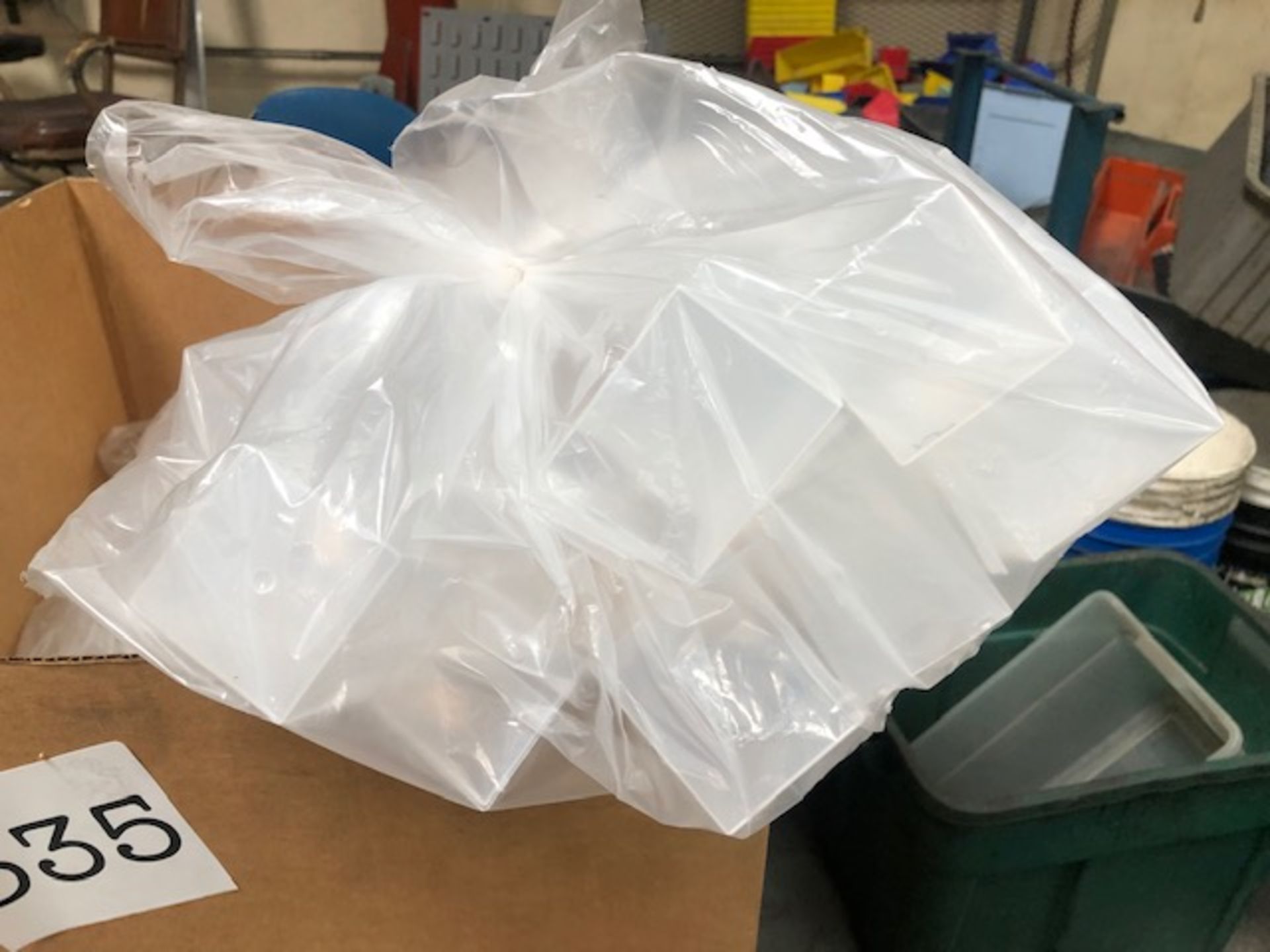 Box of 2"x2"x3" Plastic Flip Lid Boxes
