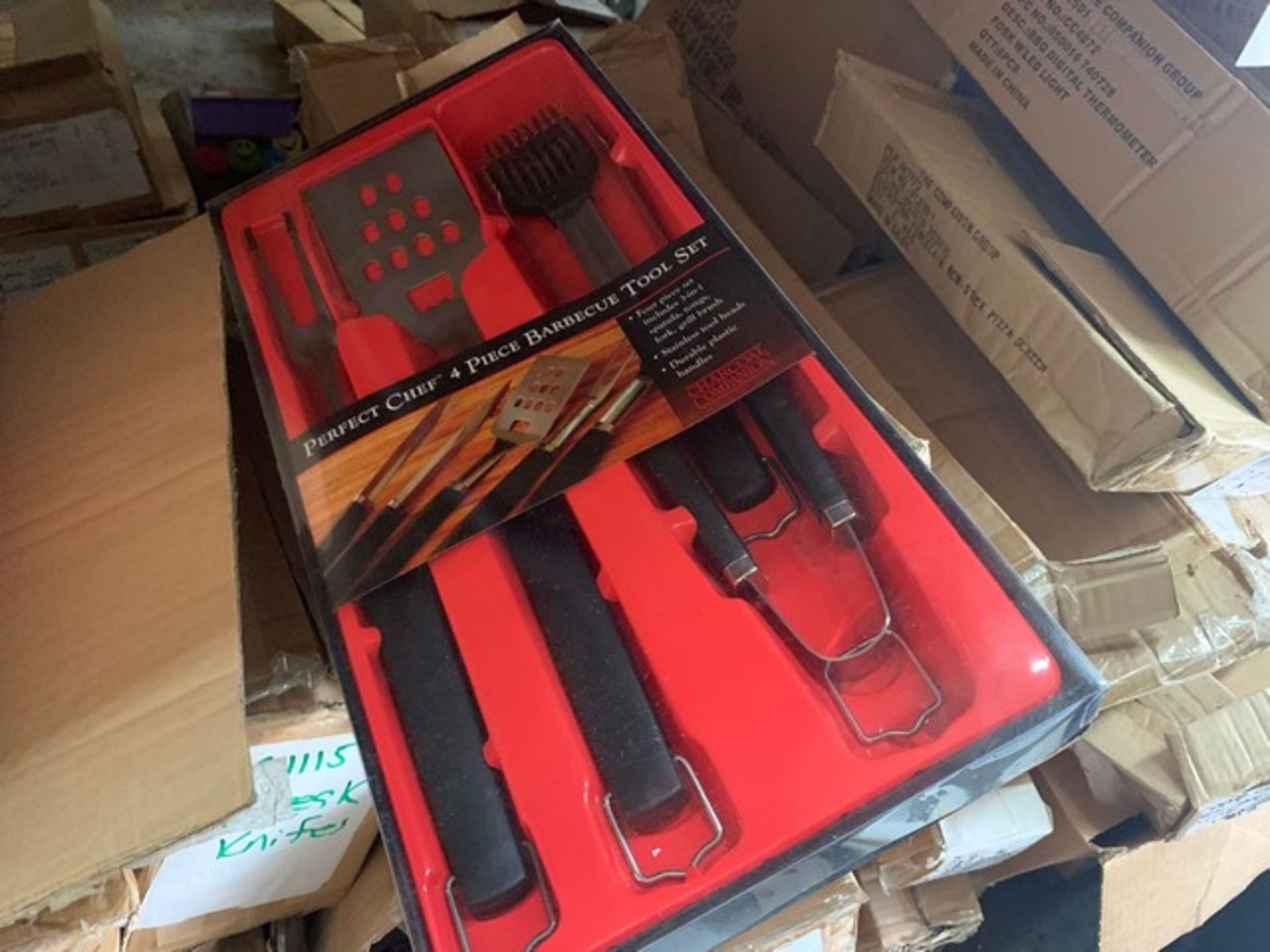 ASSORTED BBQ ACCESSORIES - ROASTING RACKS, WOKS, PIZZA CUTTERS, TONGS, SKEWERS, ETC - Image 4 of 5