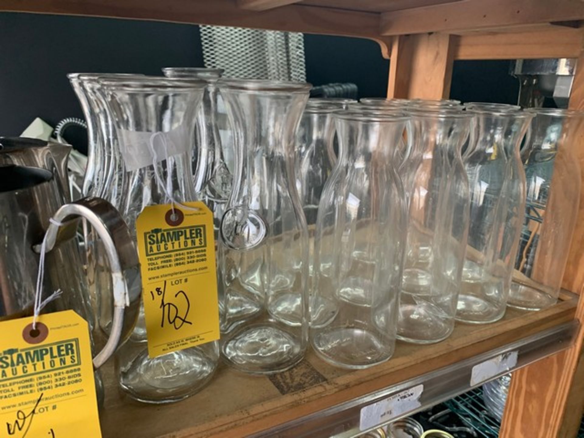 ASSORTED GLASS CARAFES