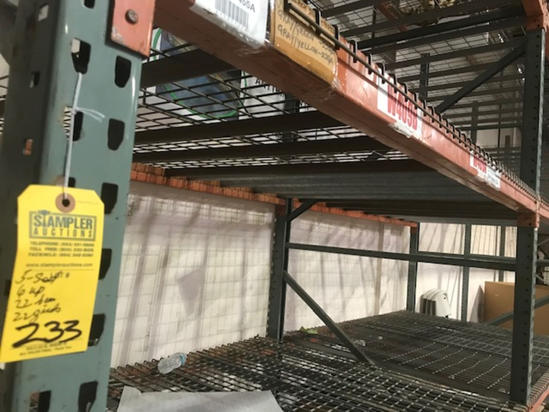 SECTIONS PALLET RACKING - 6 UPRIGHTS / 22 BEAMS / 22 GRIDS