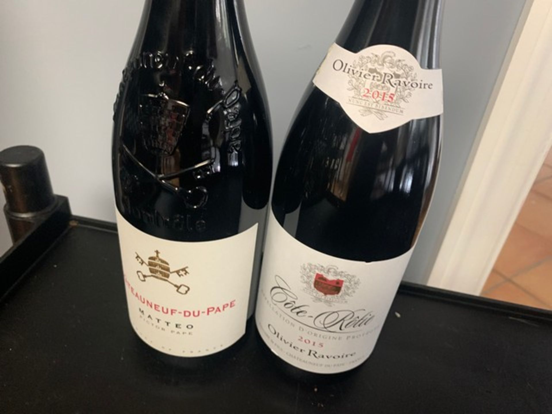 BOTTLES ASSORTED - 1- 2015 COTE ROTIE OLIVER RAVOIRE / 1- 2017 CHATEAU NEUF DU PAPE MATTEO - Image 2 of 4