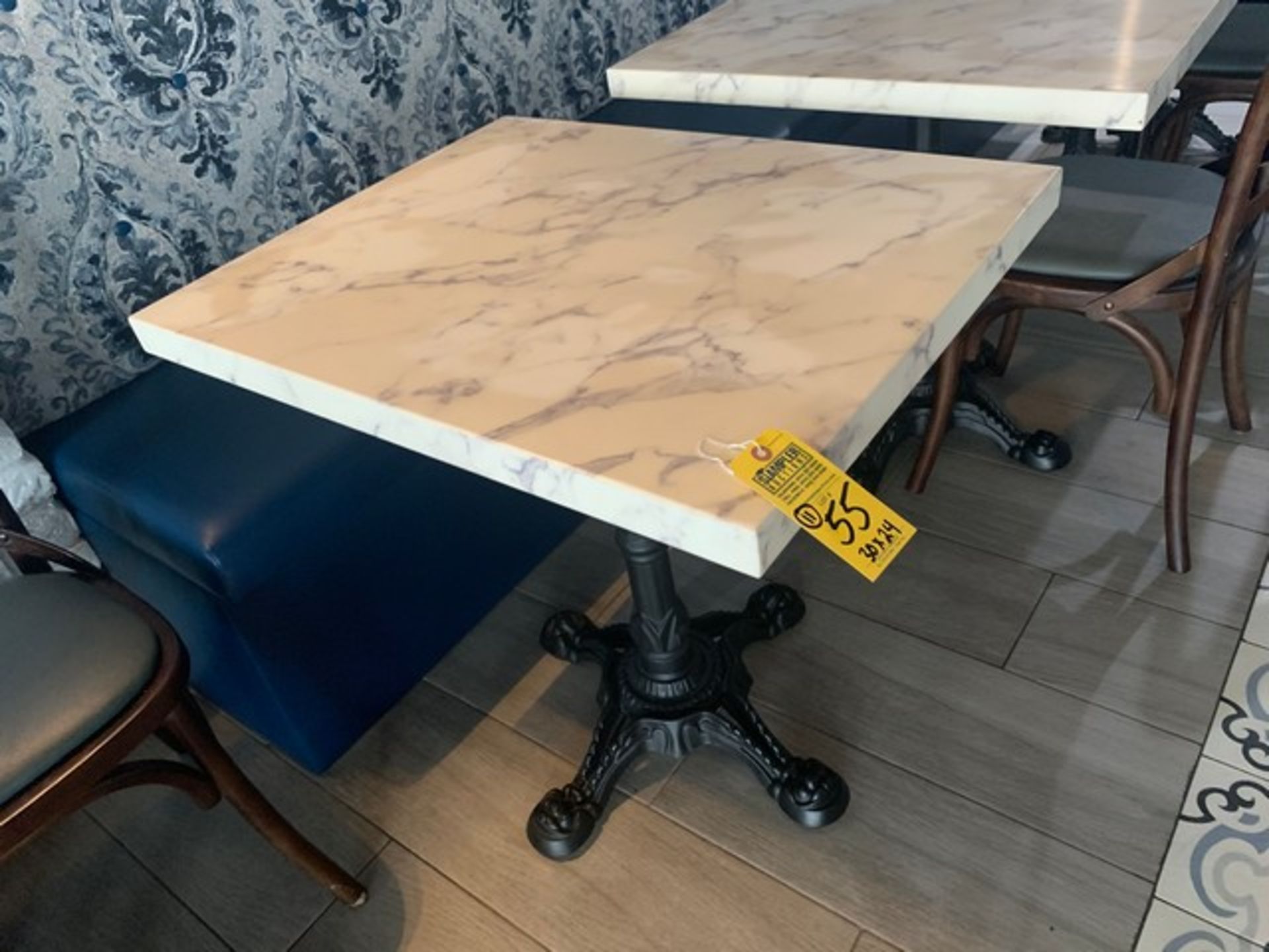 SMALL FAUX MARBLE RECTANGULAR TABLES - 30x24