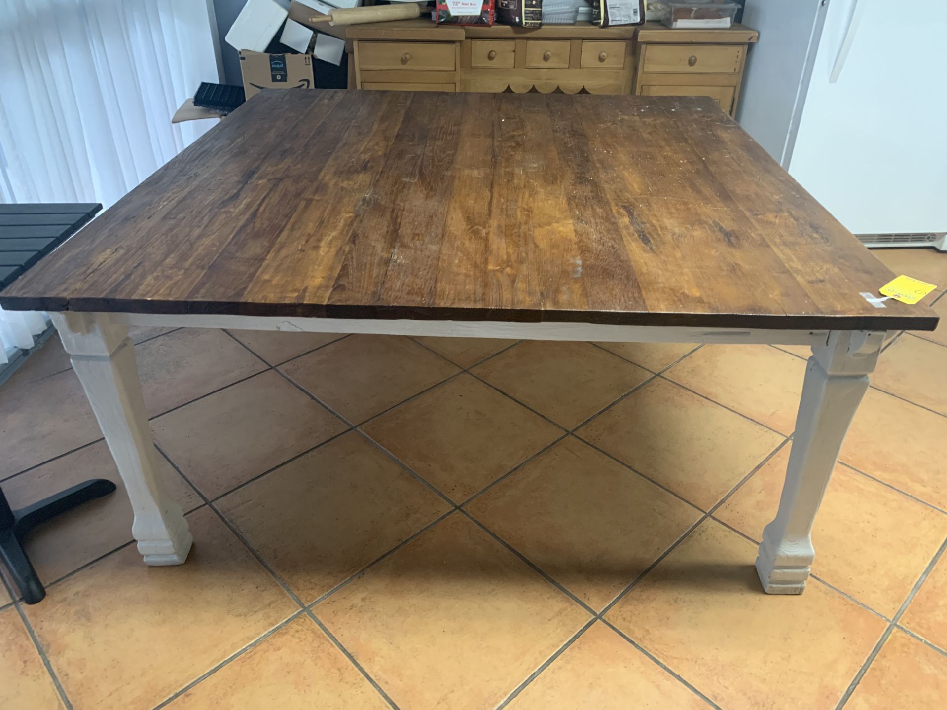 FRENCH FARM TABLE - 62''x62'' - Image 2 of 3