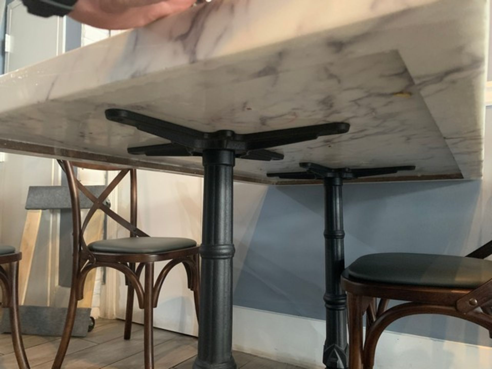 FAUX MARBLE 6-TOP TABLES - 48x30 - Image 3 of 3