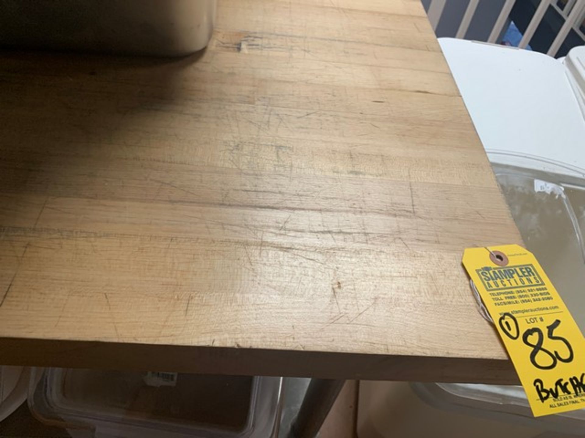 BUTCHER BLOCK TABLE - 60''W x 30''L - Image 2 of 2