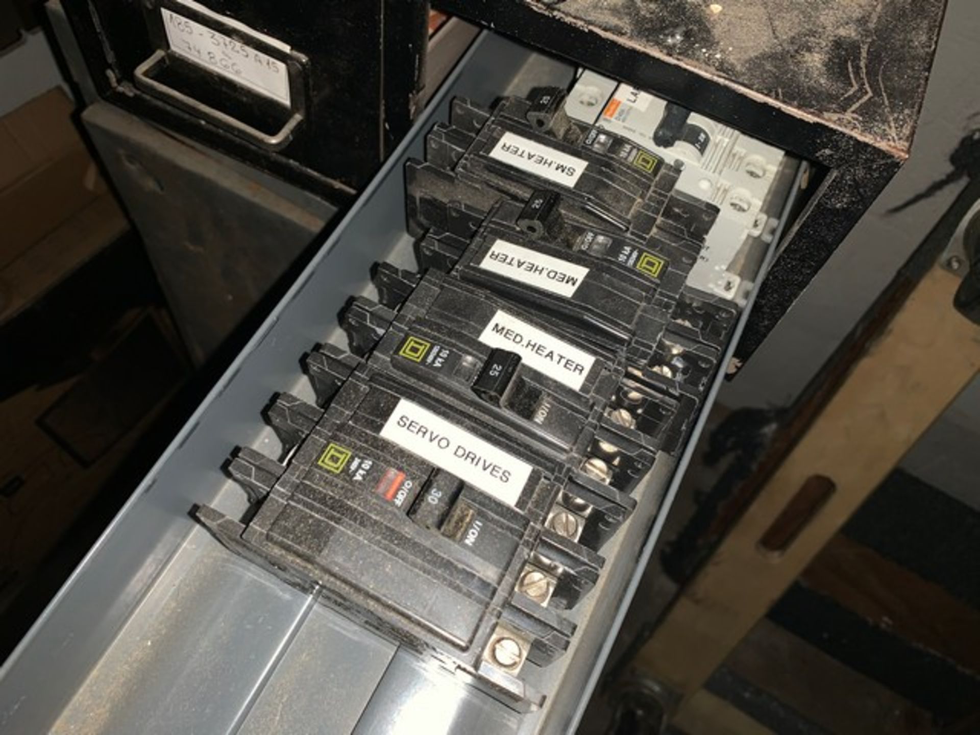 LOT FILE CABINET & INDEX FILE WITH WRENCHES, RELAYS, ELECTRICAL COMPONENTS, ETC