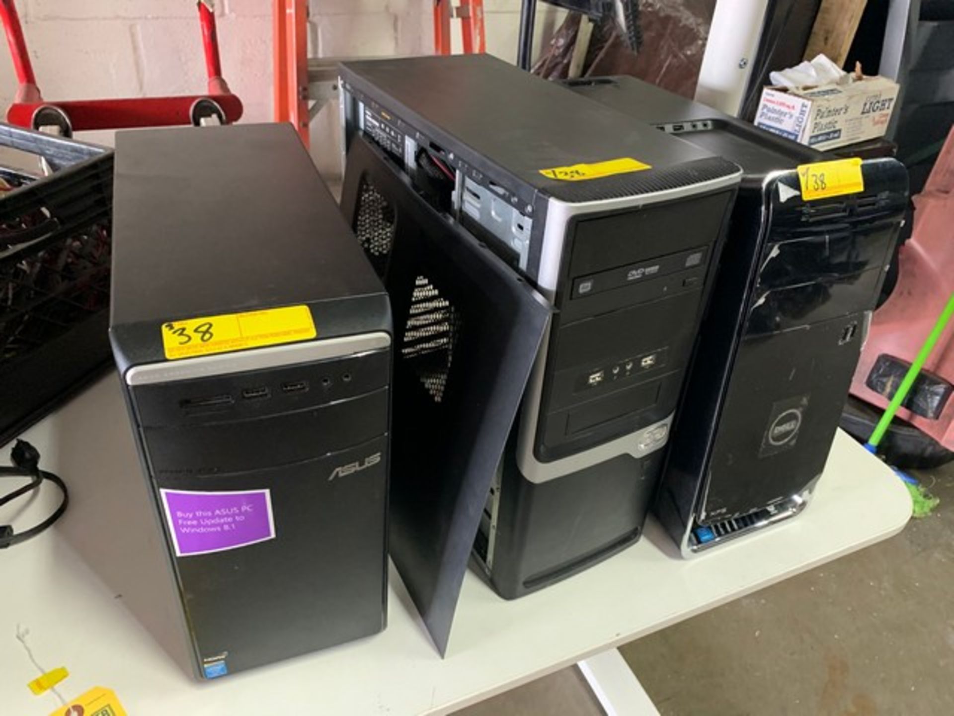 ASSORTED COMPUTER TOWERS - DELL / ASUS / UNKNOWN