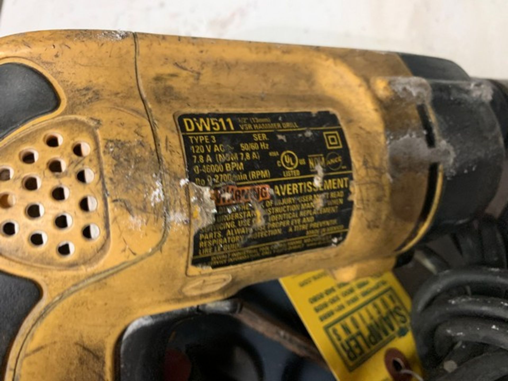 1/2'' HAMMER DRILLS - DEWALT / RYOBI - Image 3 of 3