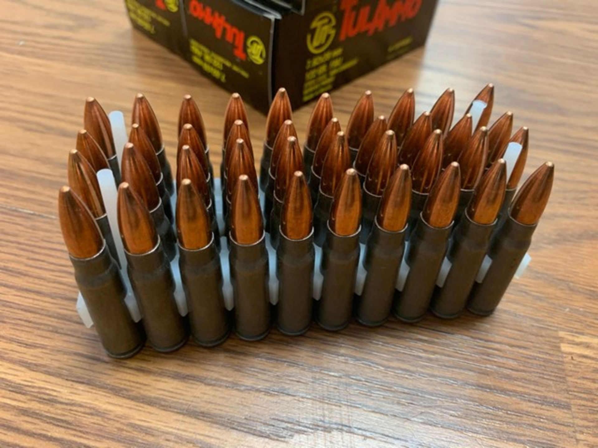 BOXES 7.62x39mm 122 GRAIN FMJ STEELCASE AK AMMUNITION (40 ROUNDS PER BOX/200 ROUNDS TOTAL) (FOB - Image 2 of 3