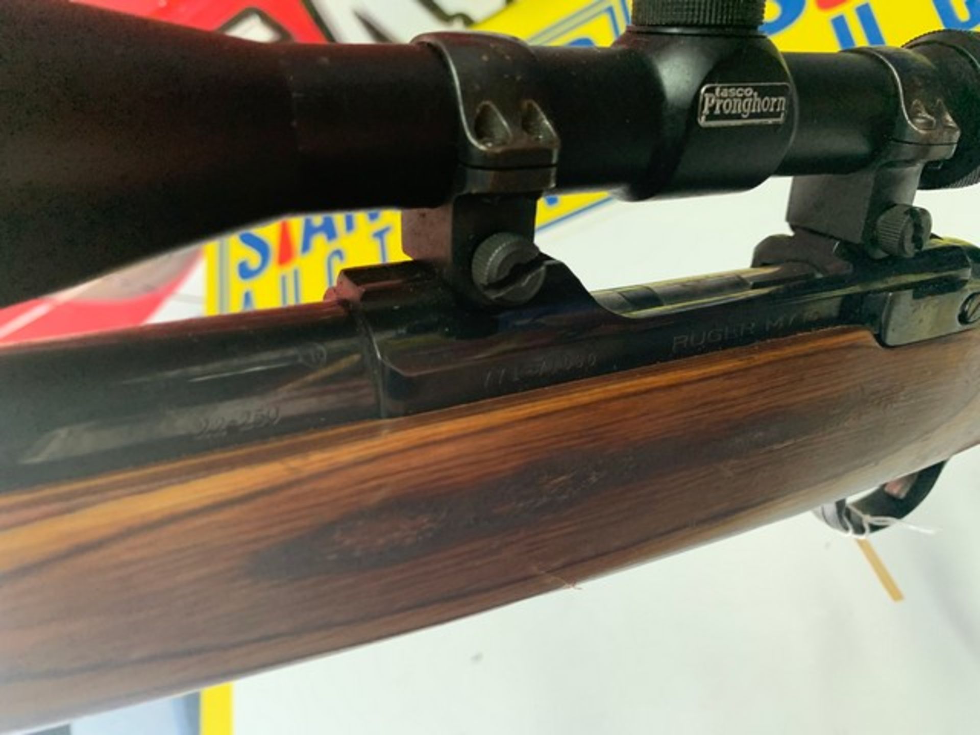 RUGER M77 BOLT ACTION RIFLE - 22-250 CAL - WOOD STOCK - TASCO SCOPE - SERIAL No. 77171000 (FOB - Image 4 of 5