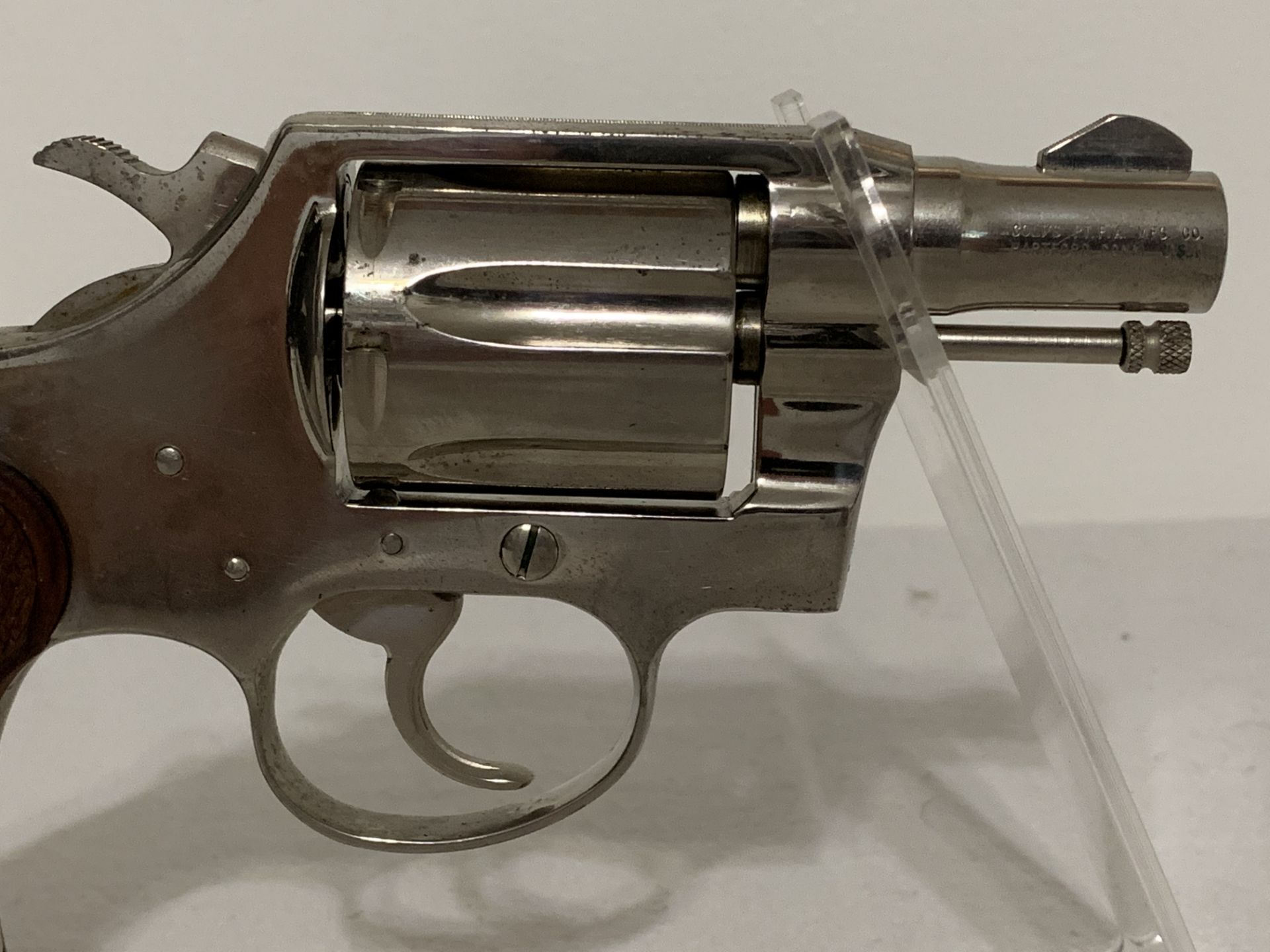 COLT DETECTIVE SPECIAL PISTOL - 38 CAL - NICKEL - WITH ORIGINAL 1971 GRIPS (FOB HOLLYWOOD, FL) - Image 2 of 11