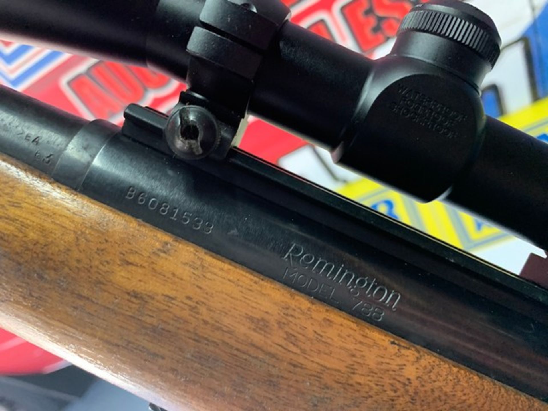 REMINGTON 788 BOLT ACTION RIFLE - 243 CAL - 5 SHOT CLIP - NRA SCOPE - SERIAL No. B0081533 (FOB - Image 5 of 6