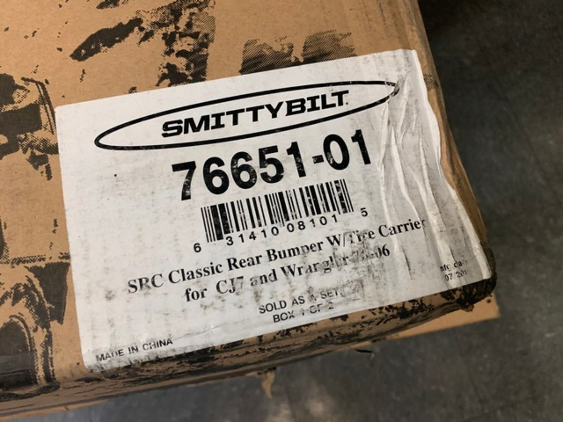 SMITTYBILT CLASSIC REAR BUMPER FOR CJ7 WRANGLER WITH WHEEL CARRIER - Image 2 of 2