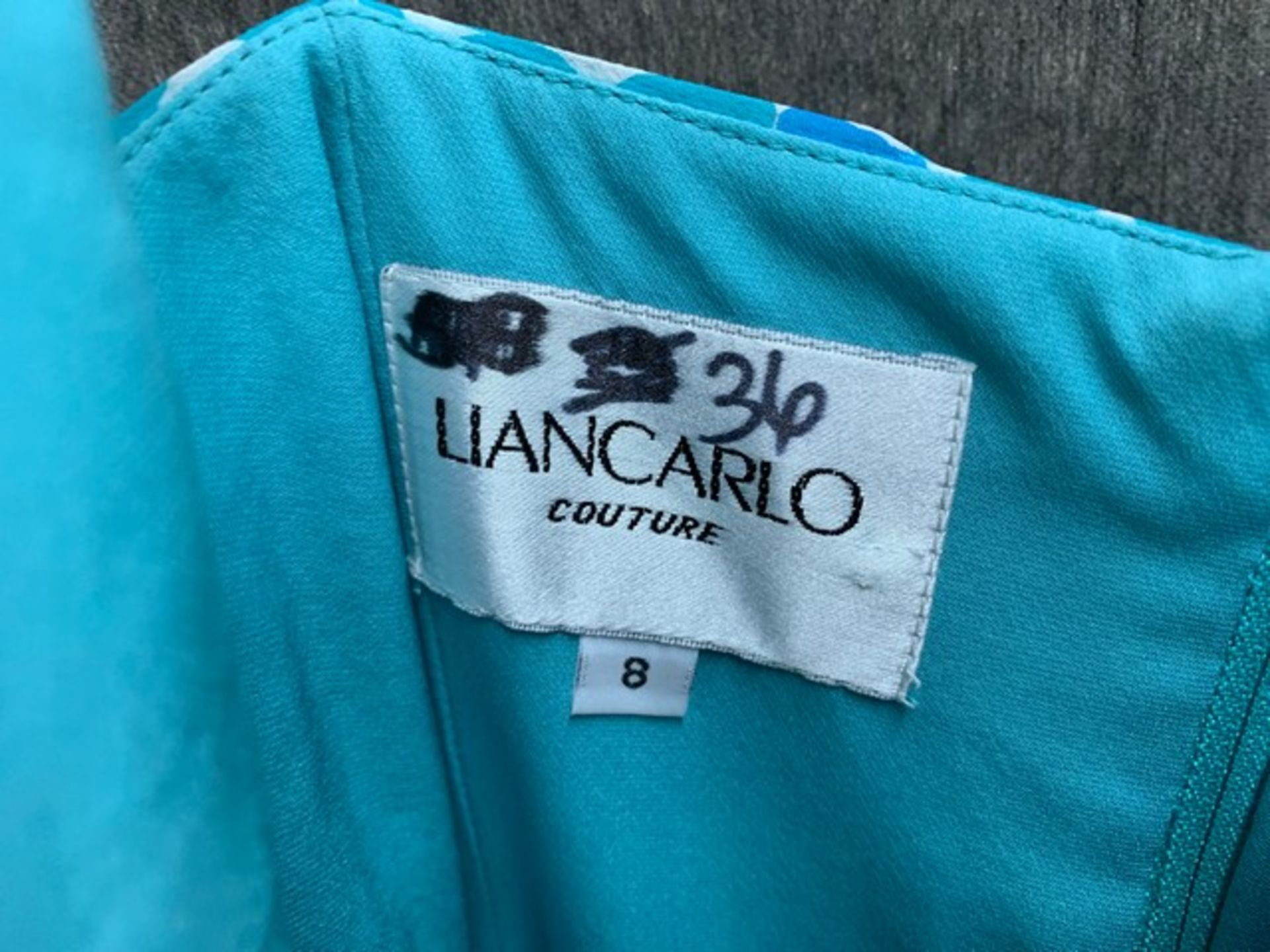 DRESS - LIANCARLO / PEACOCK BLUE / SIZE 8 - Image 4 of 4