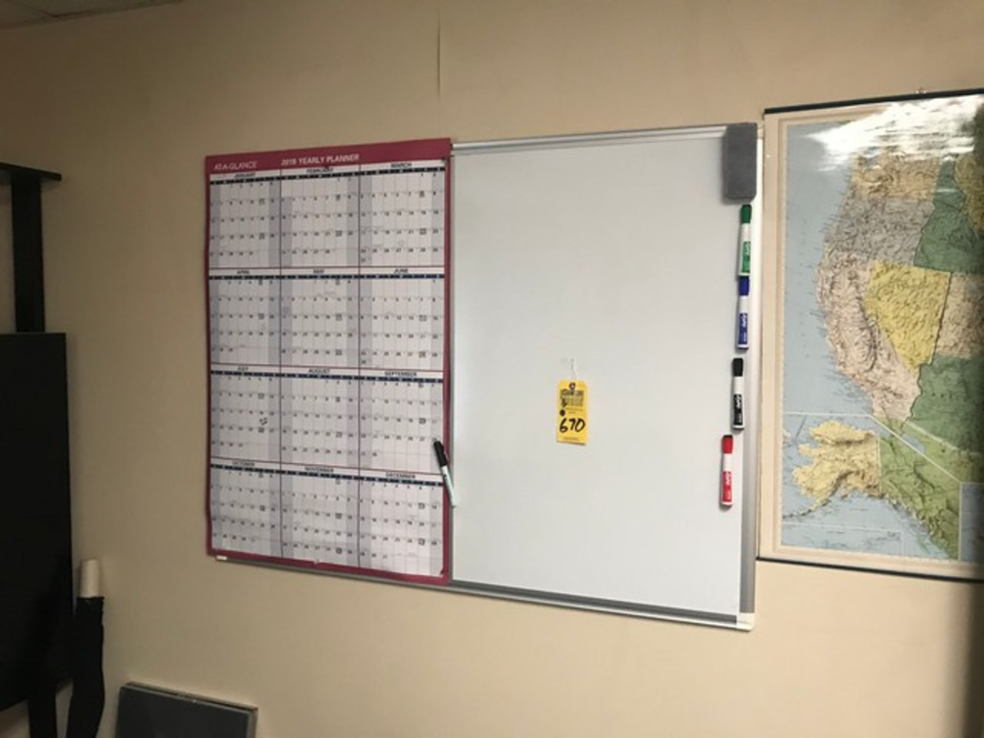 ASSORTED PIECES - CORK BOARD / WHITE BOARD / MAP - Image 3 of 3