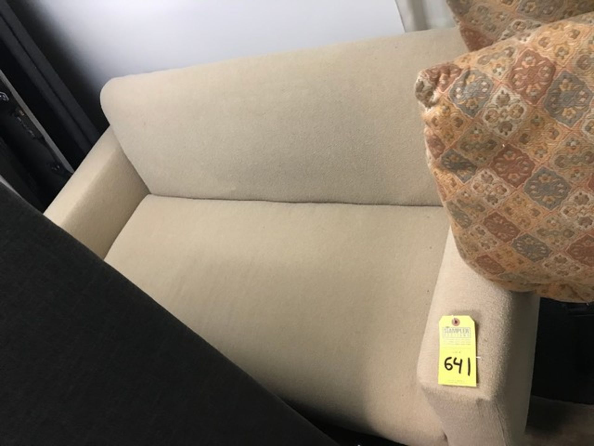 GOLD FABRIC DOUBLE LOVESEAT