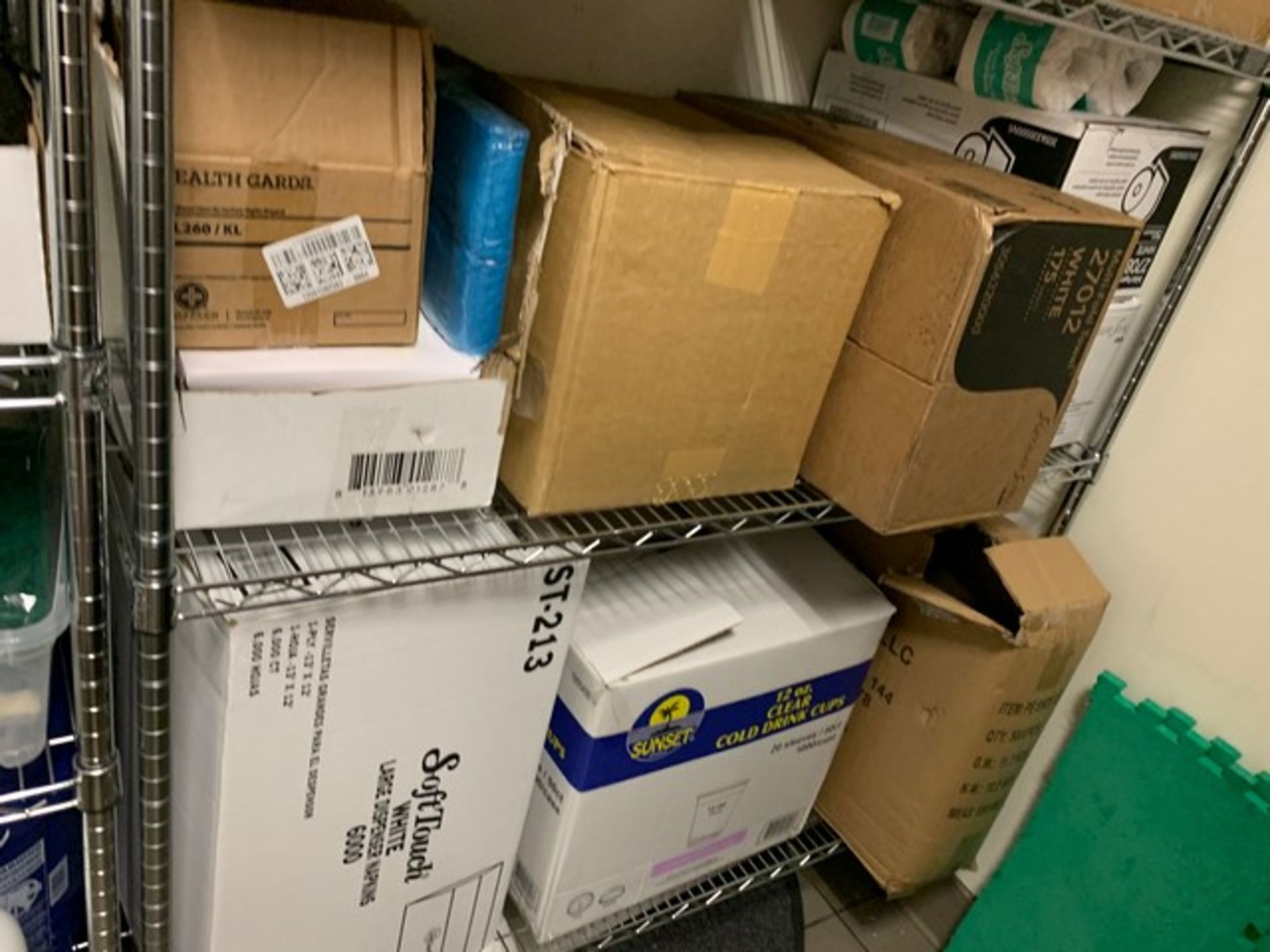 LOT CONTENTS OF RACKS - FOOD, PAPER GOODS, PLASTIC GOODS, ETC - Image 4 of 7