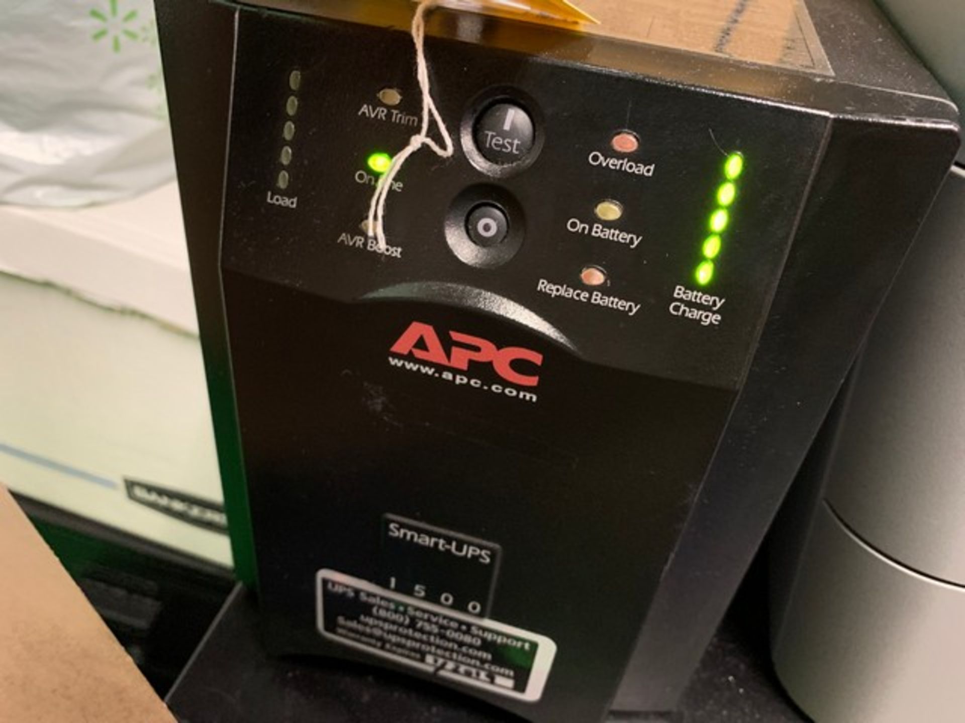 APC SMART UPS 1500 BATTERY BACKUP - Image 2 of 2