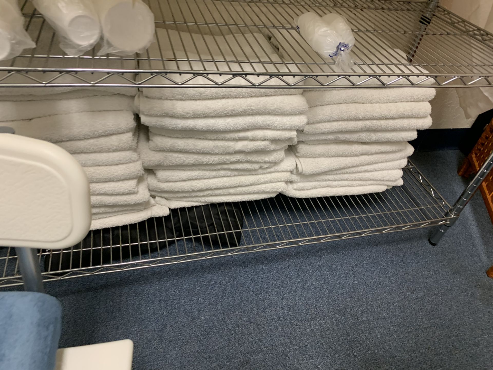 LOT TOWELS (ON RACKS, IN CABINETS, ETC) - Image 3 of 4