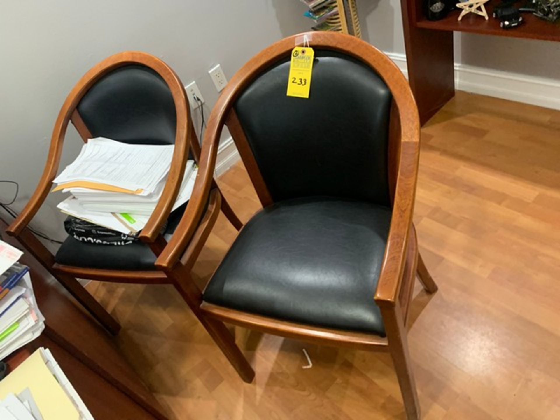 BROWN & BLACK OFFICE CHAIRS