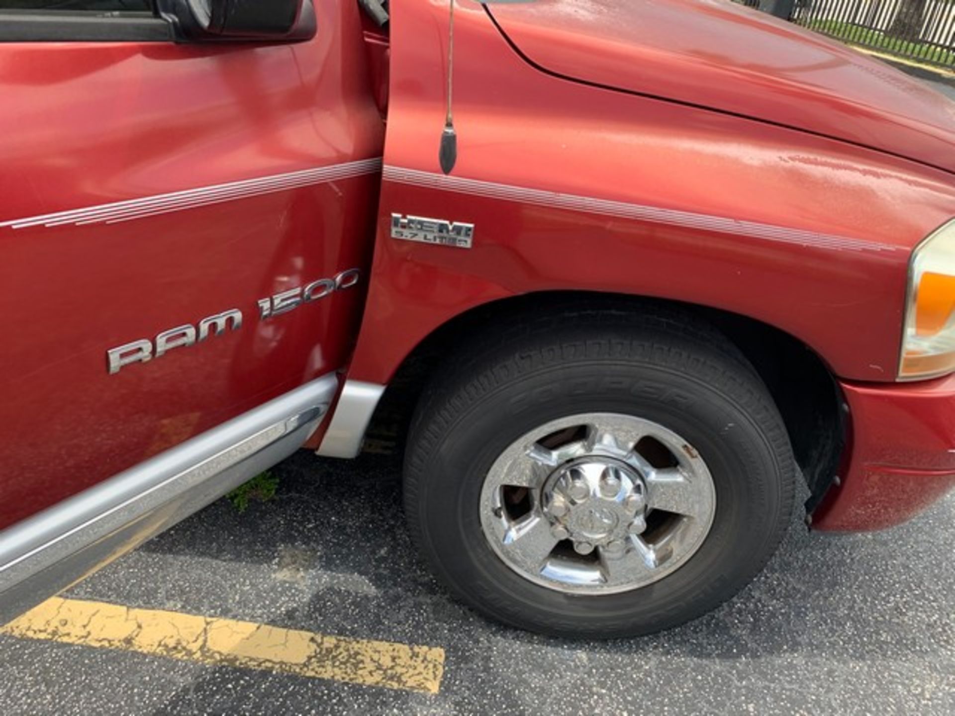 2006 DODGE 1500 RAM - VIN #3D7KR19D36G221015 - RED - MEGA CAB - DIAMOND PLATE TRUCK BOX - HITCH - Image 10 of 19