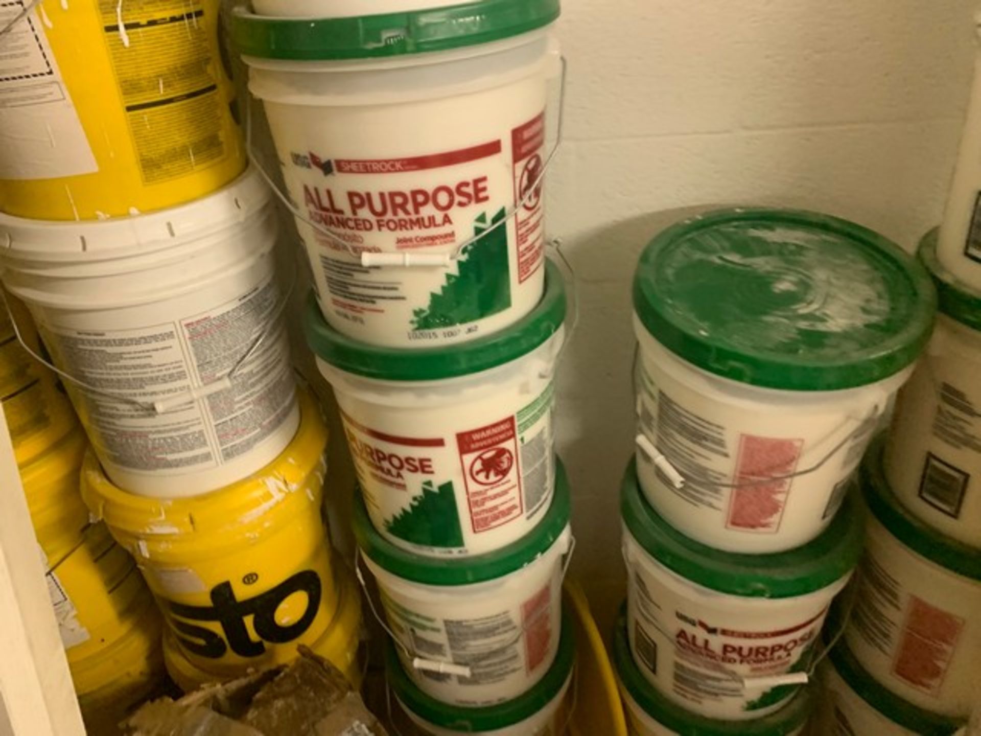 ASSORTED 5 GALLON BUCKETS - LIQUID RUBBER, JOINT COMPOUND, ACRYL PLUS, COATING, ETC (ON LOFT) - Image 2 of 2
