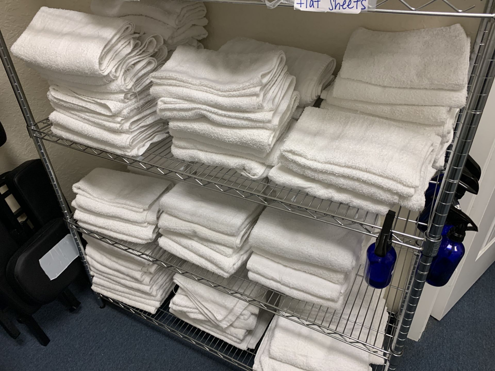 LOT TOWELS (ON RACKS, IN CABINETS, ETC) - Image 2 of 4