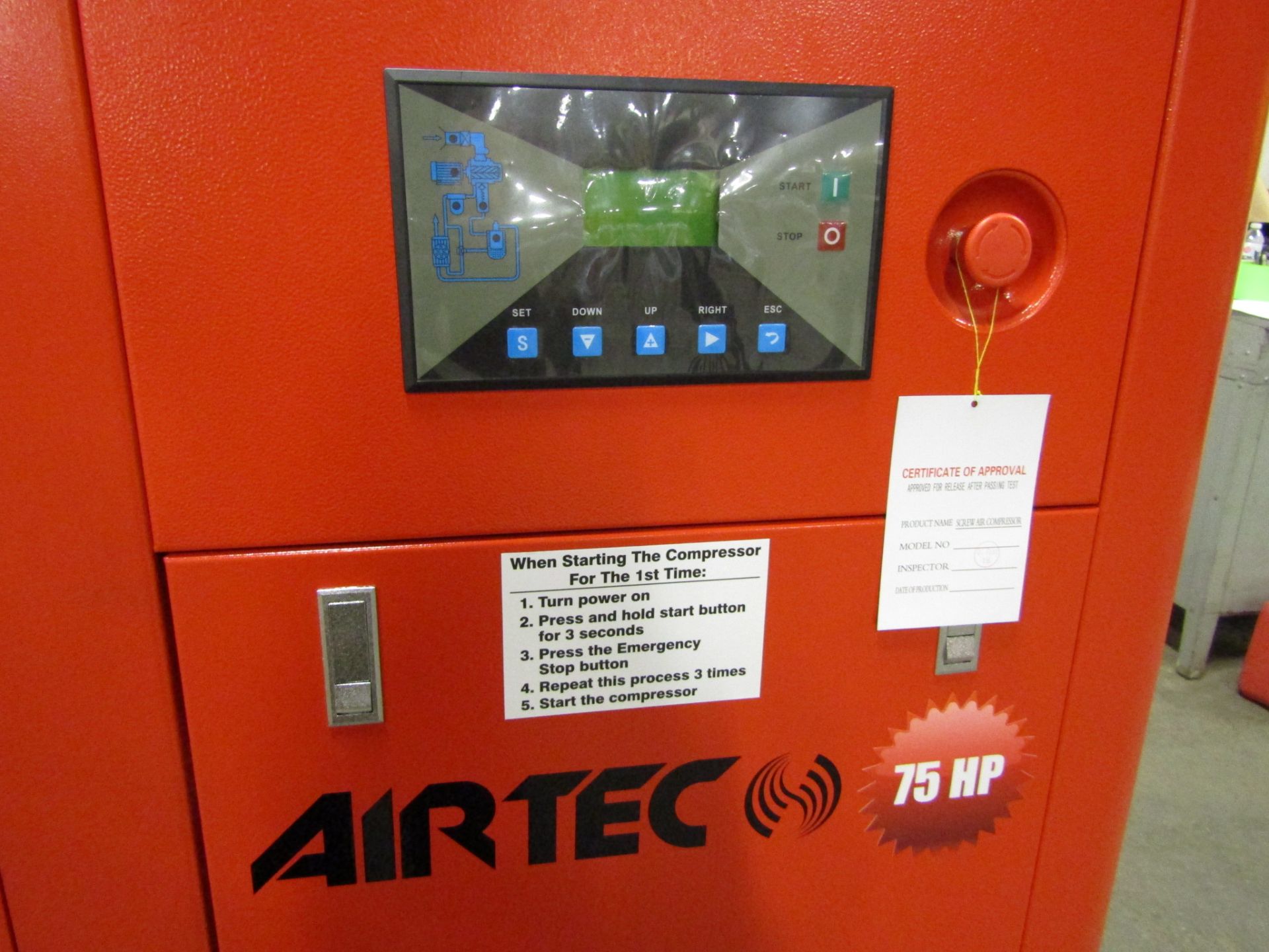 Airtec 75HP Rotary Screw Air Compressor - MINT UNUSED COMPRESSOR - Bild 2 aus 3