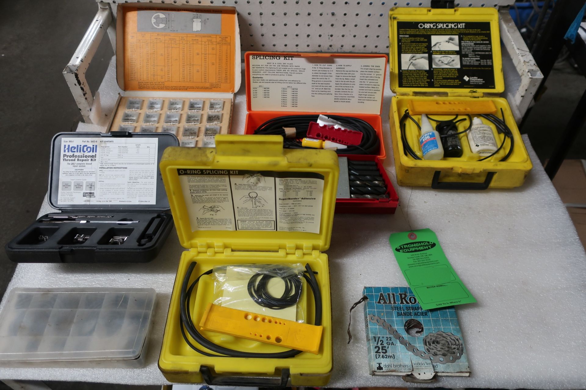Lot of O-Ring and Assorted Drill Bits and Strapping