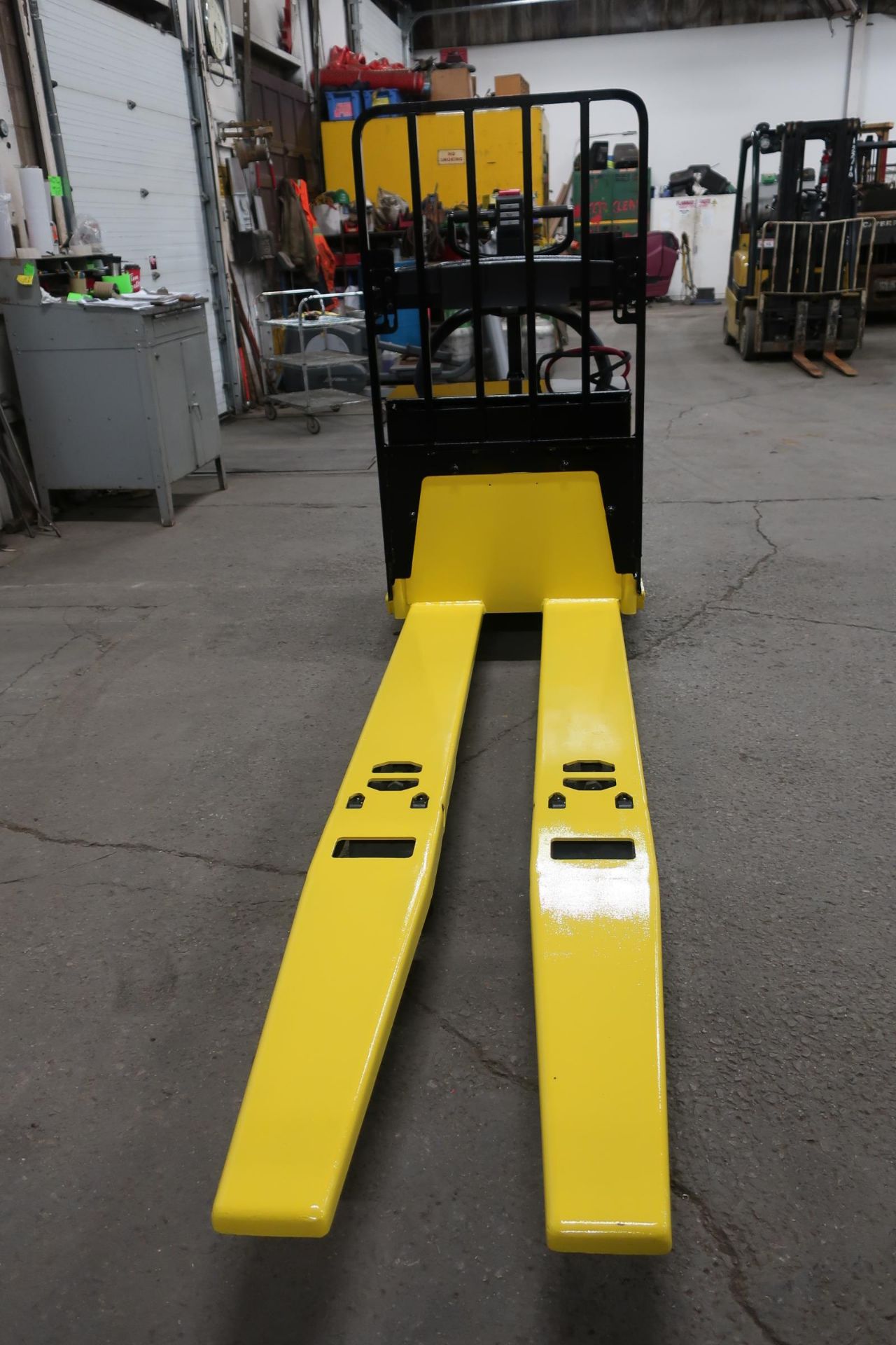2013 Hyster Walk Behind Powered Pallet Cart 8 foot forks and 8000lbs capacity Walkie Electric unit