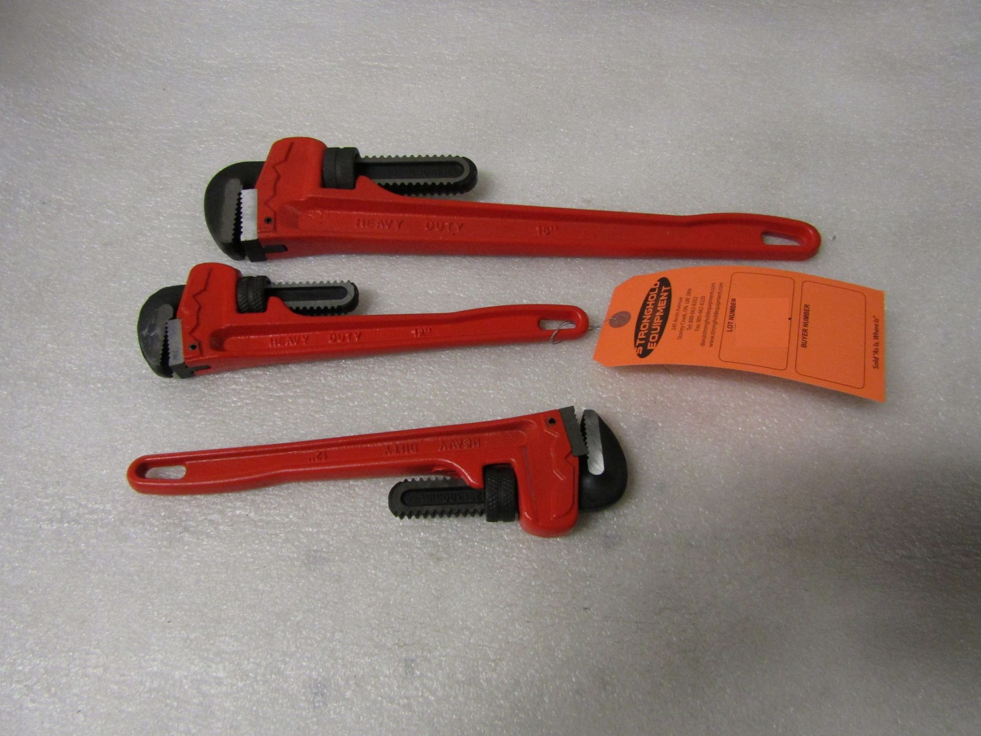 Lot of 3 Pipe Wrenches - brand new