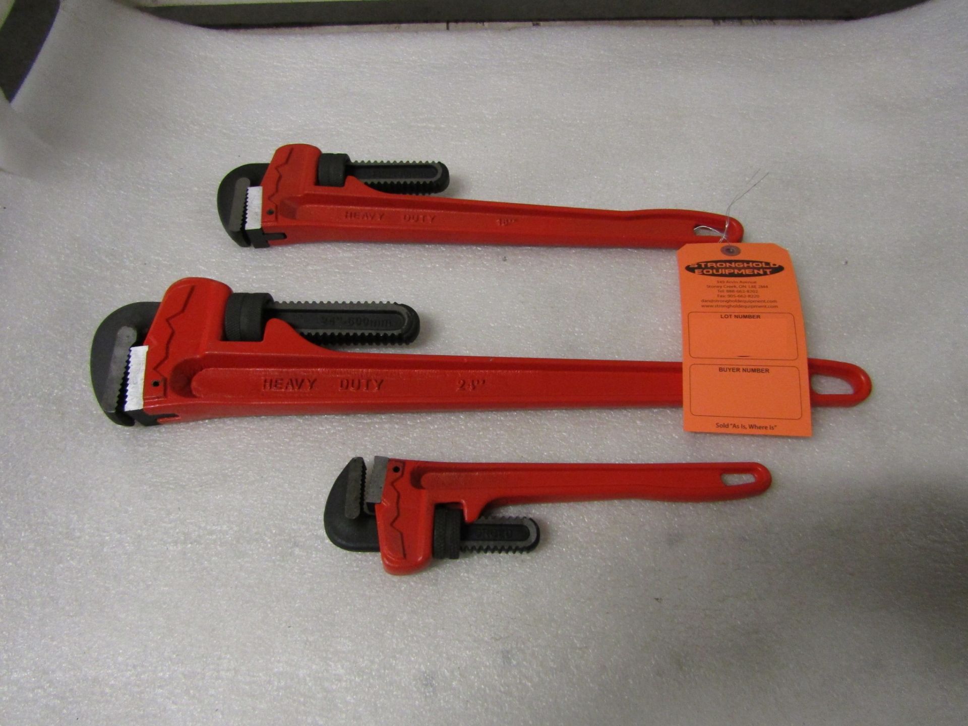 Lot of 3 Pipe Wrenches - brand new