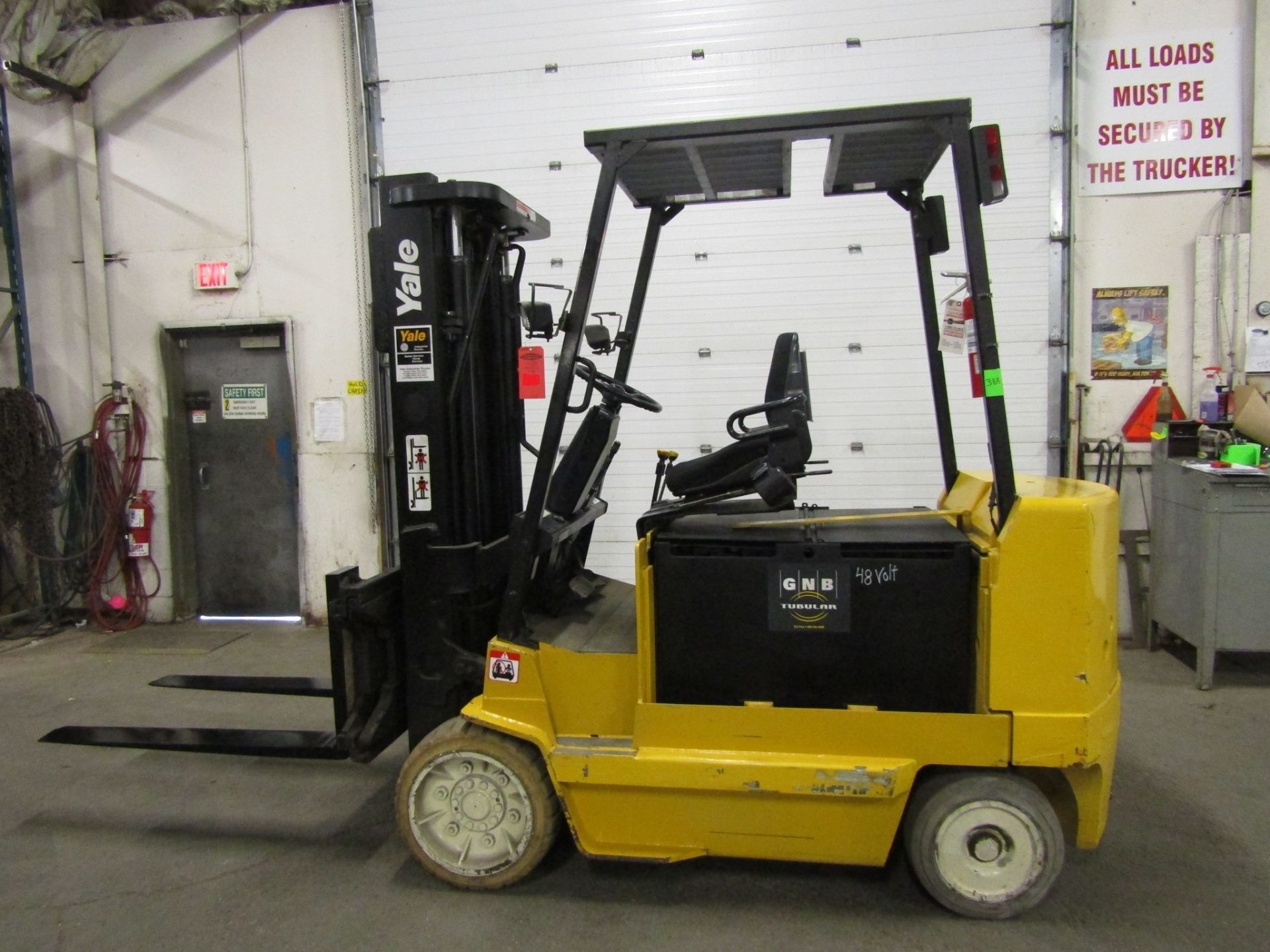 FREE CUSTOMS - Yale 8000lbs Electric Forklift with sideshift and 3-stage mast 48V