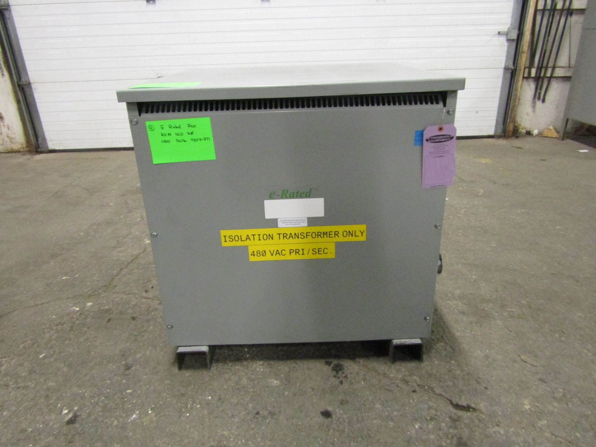 REX E-rated 150 KVA Electrical Transformer - 480 Delta to 480Y / 277V 3 phase