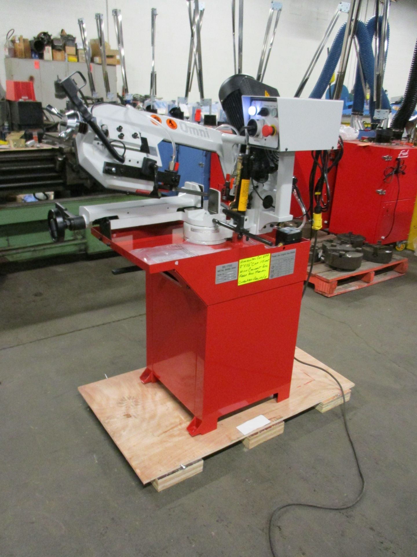 Omni Horizontal Band Saw - GEAR DRIVEN MOTOR with POWER HEAD with Automatic & Manual cut - MINT &