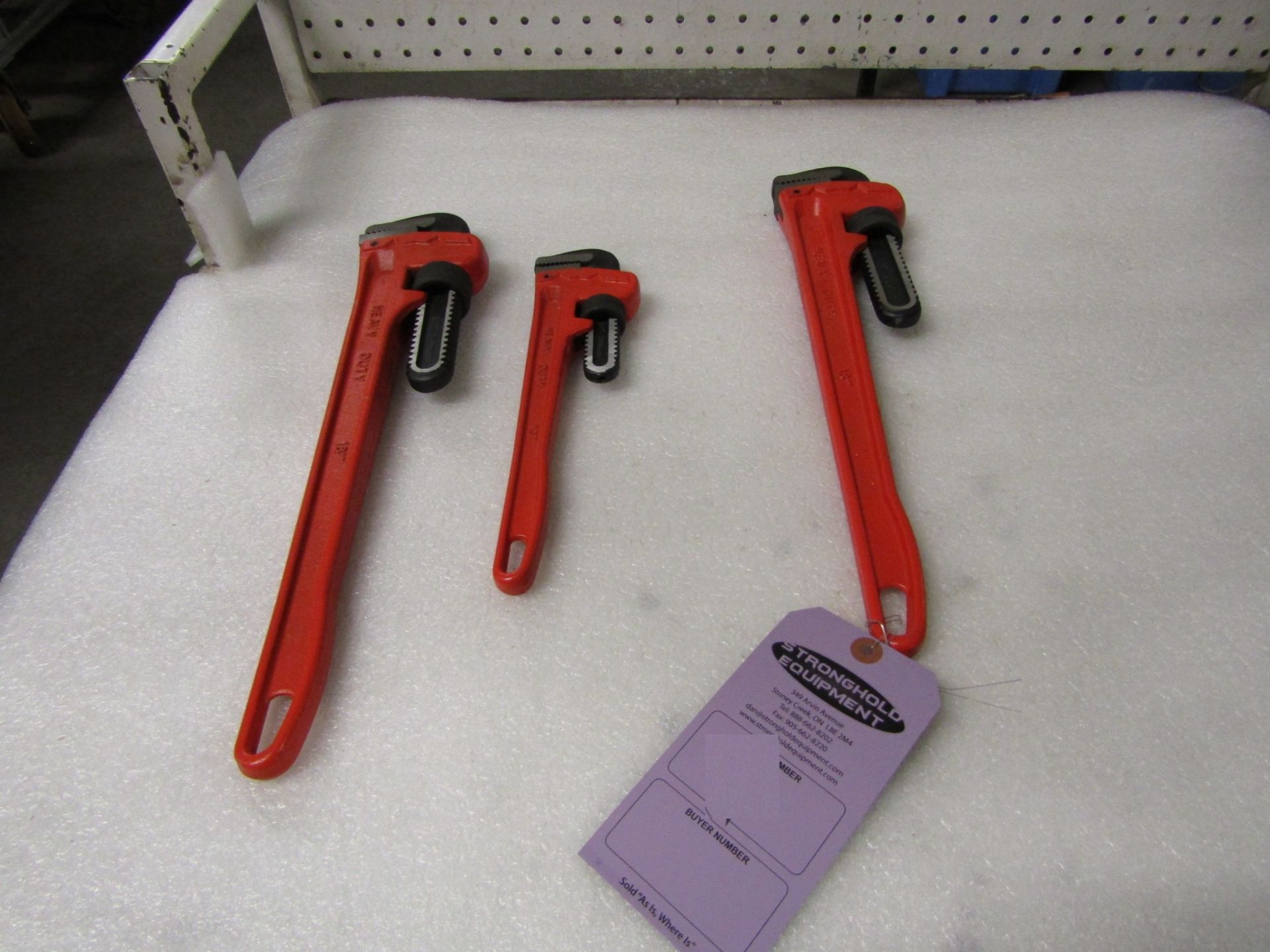 Lot of 3 Pipe Wrenches - brand new