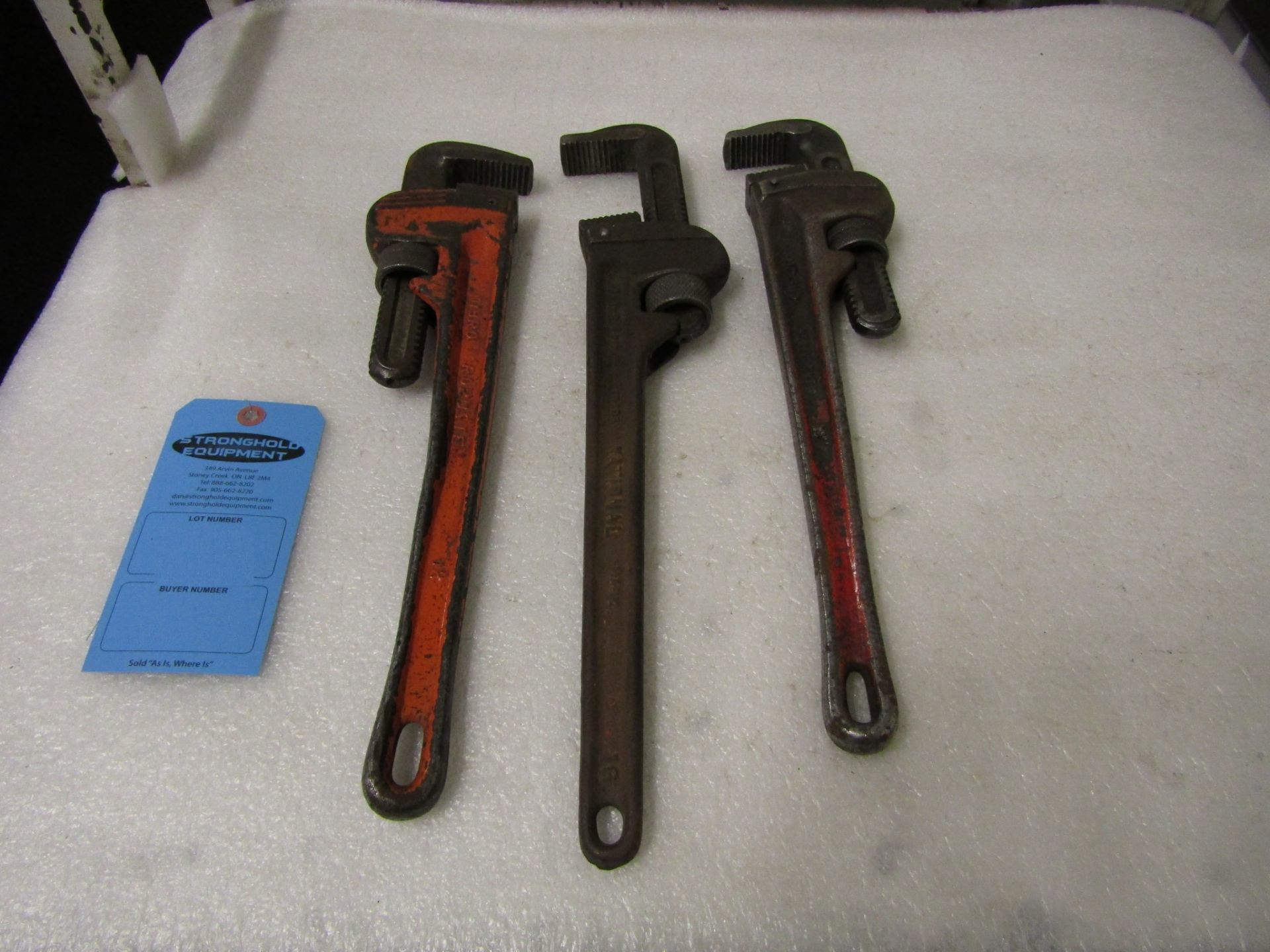 Lot of 3 Pipe Wrenches