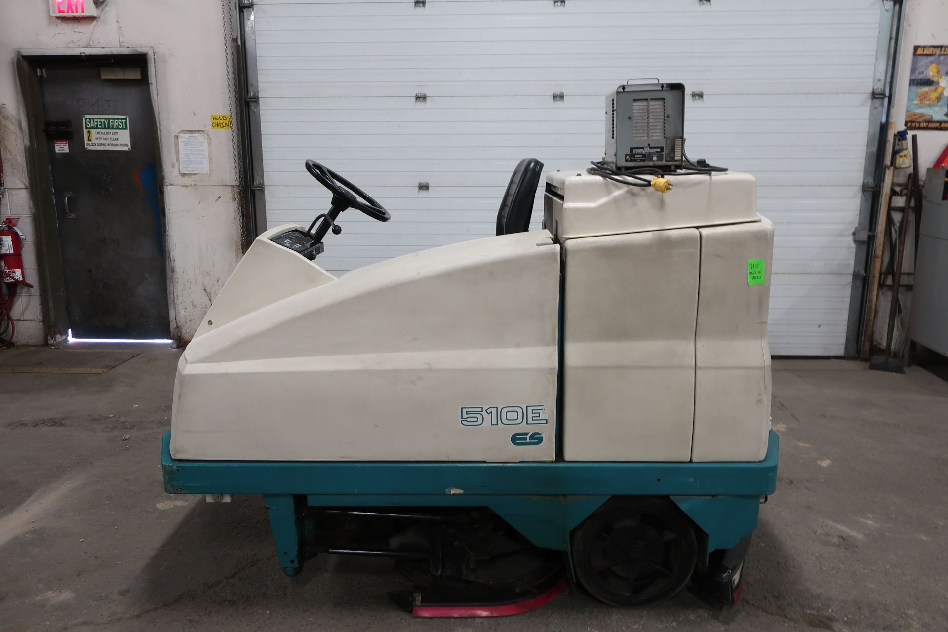 Tennant 510E Ride On Power Scrubber Sweeper Power-Operated Cleaning Machine - Electric with