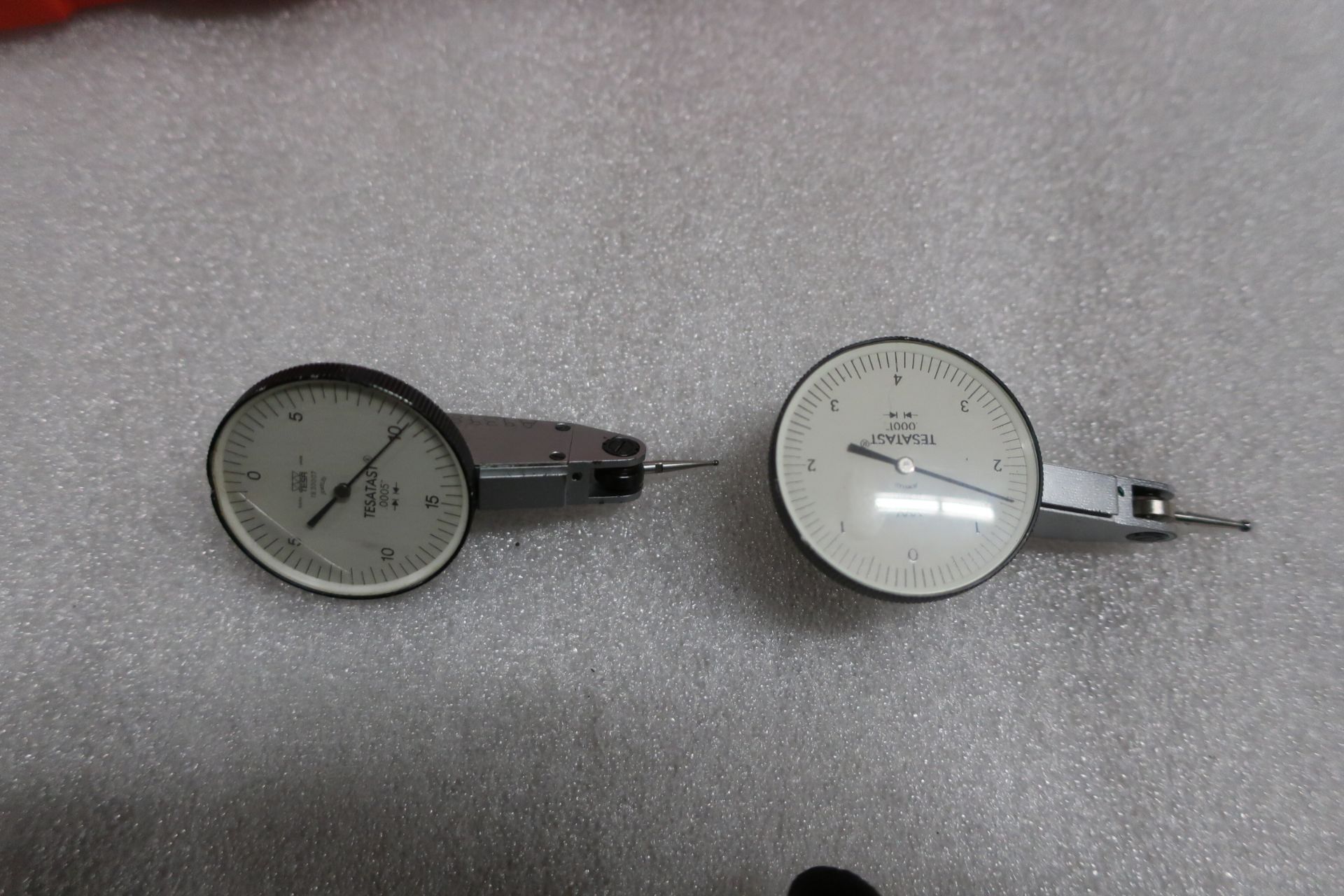 Lot of 2 (2 units) TESA Dial Gauge Finger Indicator 0.0001"" and 0.0005"" accuracy in cases