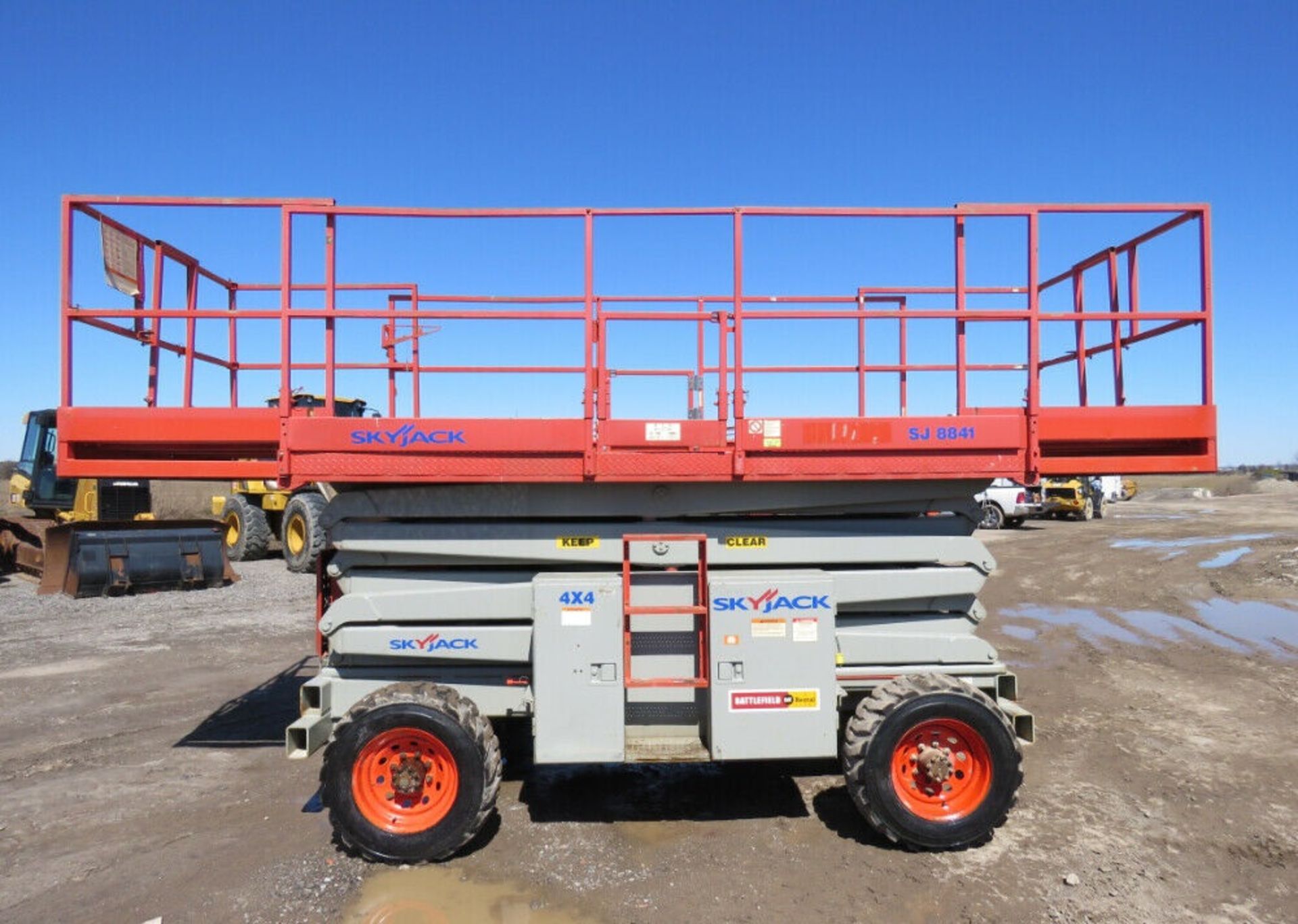2006 SkyJack Scissor Lift model SJ8841 - 41 feet lift with Rugged Tires for rough Diesel - Image 2 of 3