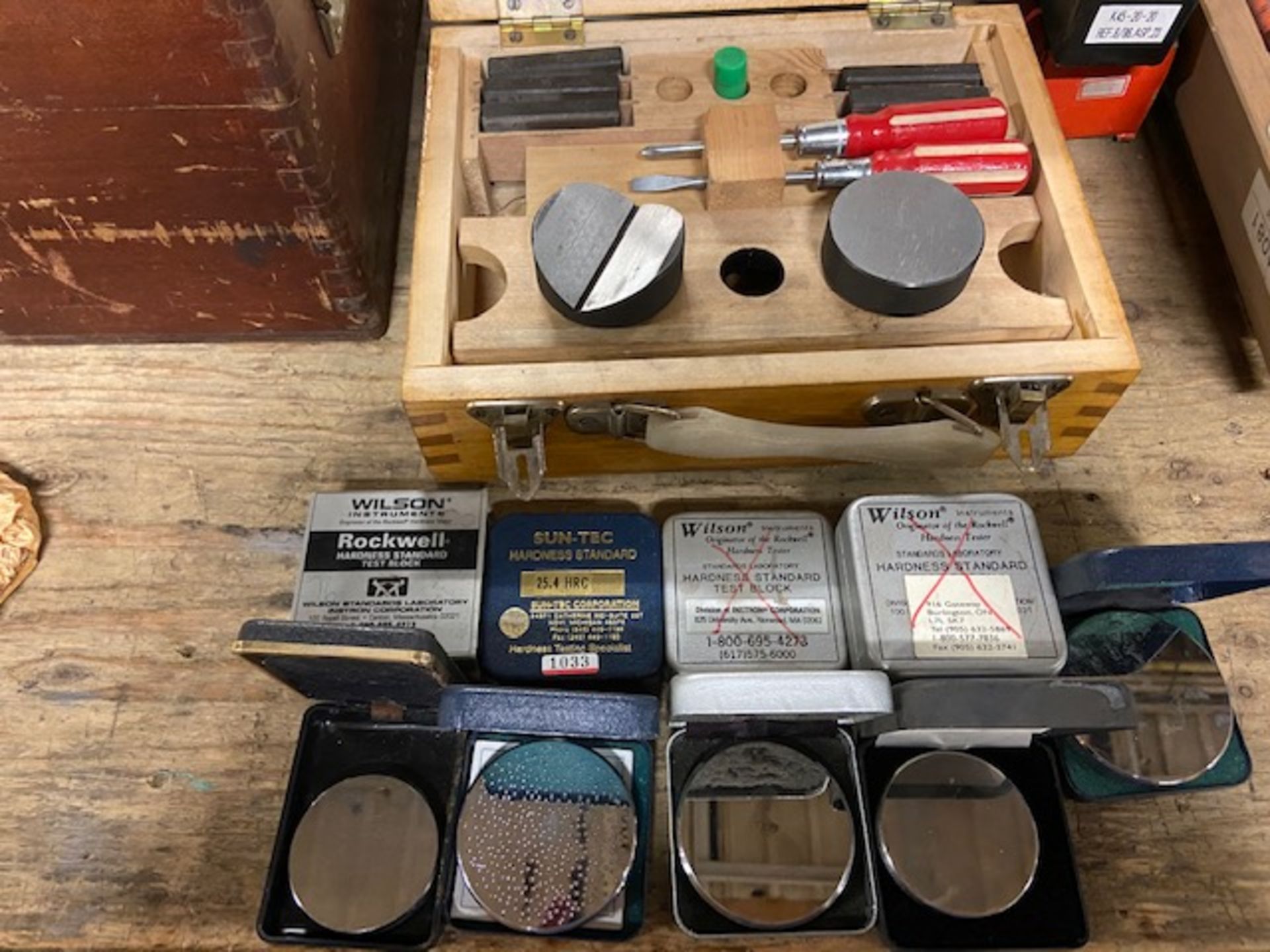 Hardness Tester Testing Kit with 10 testing blocks in case