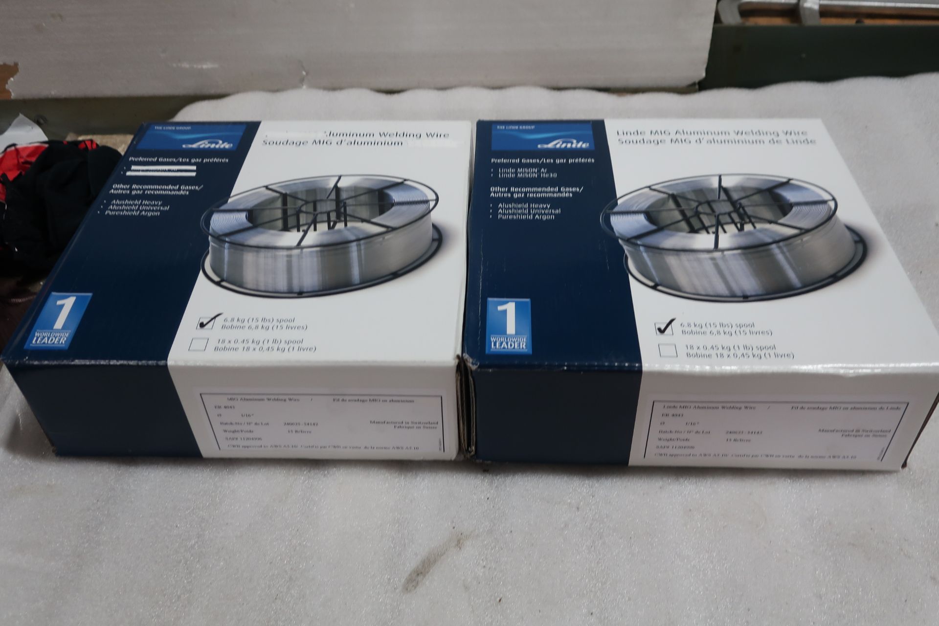 Lot of 2 (2 units) Linde Mig Welding Aluminum Wire Spools BRAND NEW 15lbs spools X2