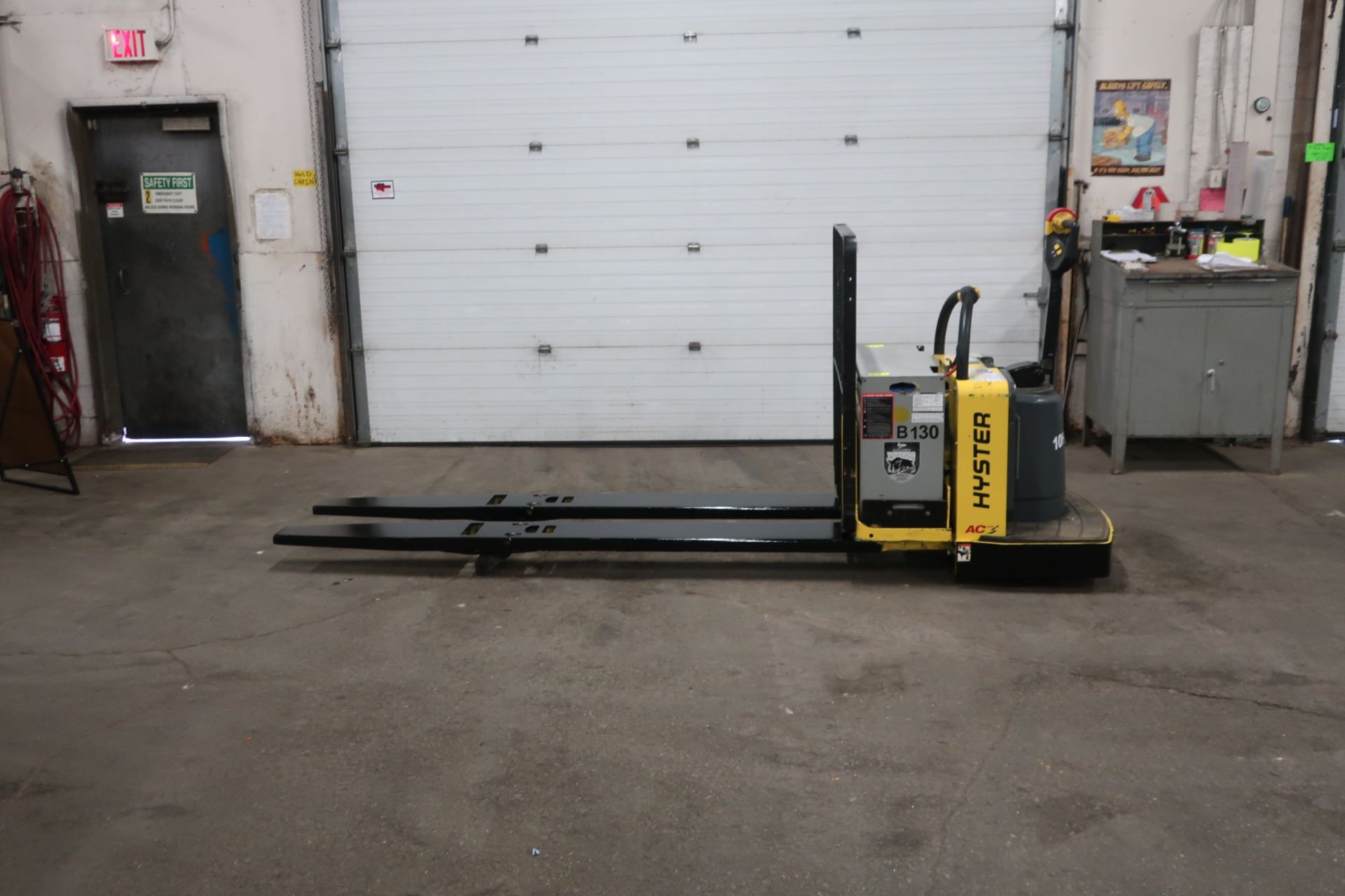 2007 Hyster Walk Behind Powered Pallet Cart 8 foot forks and 8000lbs capacity Walkie electric