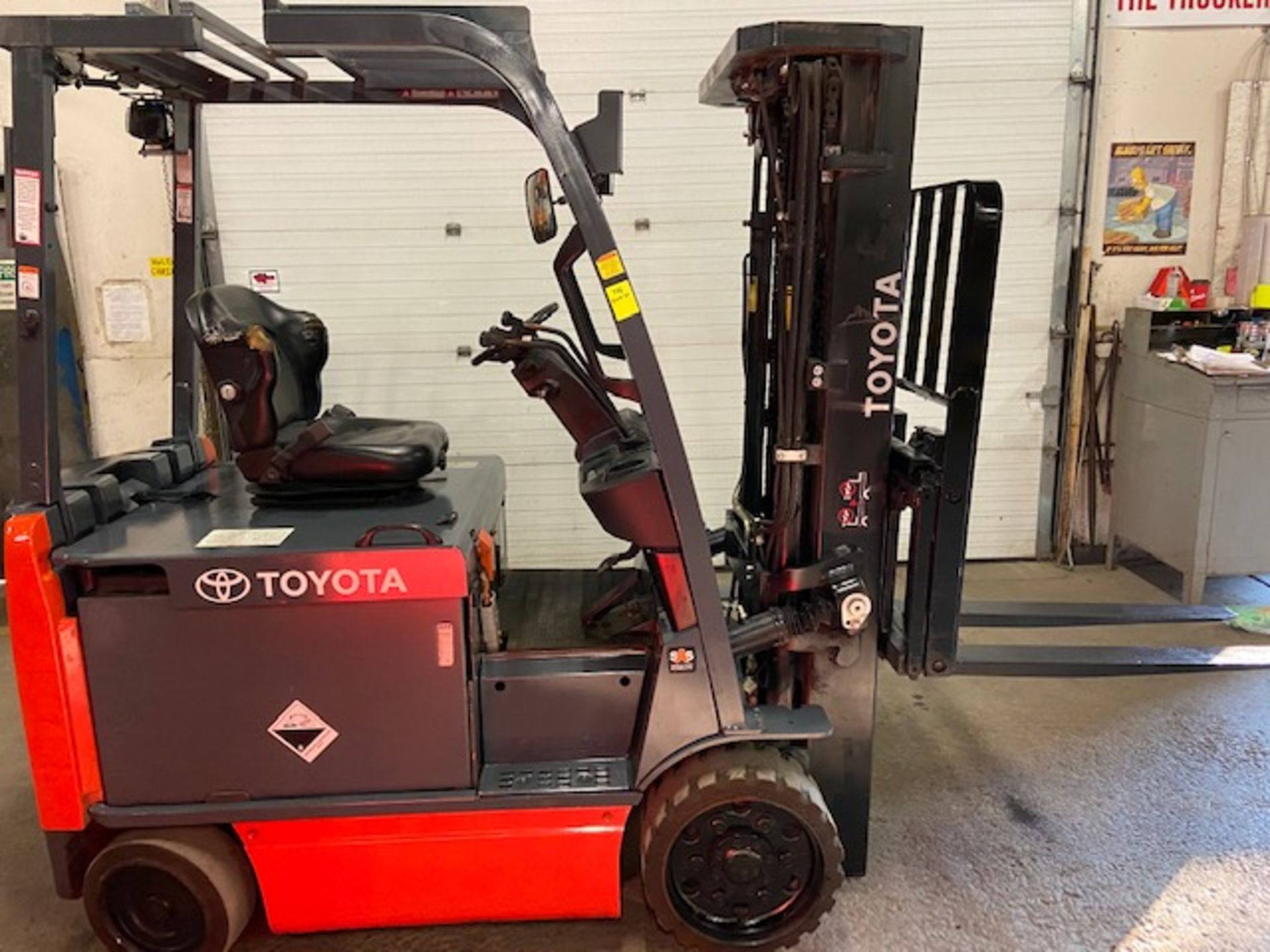 FREE CUSTOMS - 2014 Toyota 6000lbs Electric Forklift with sideshift and 3-stage mast 36V - Image 3 of 3