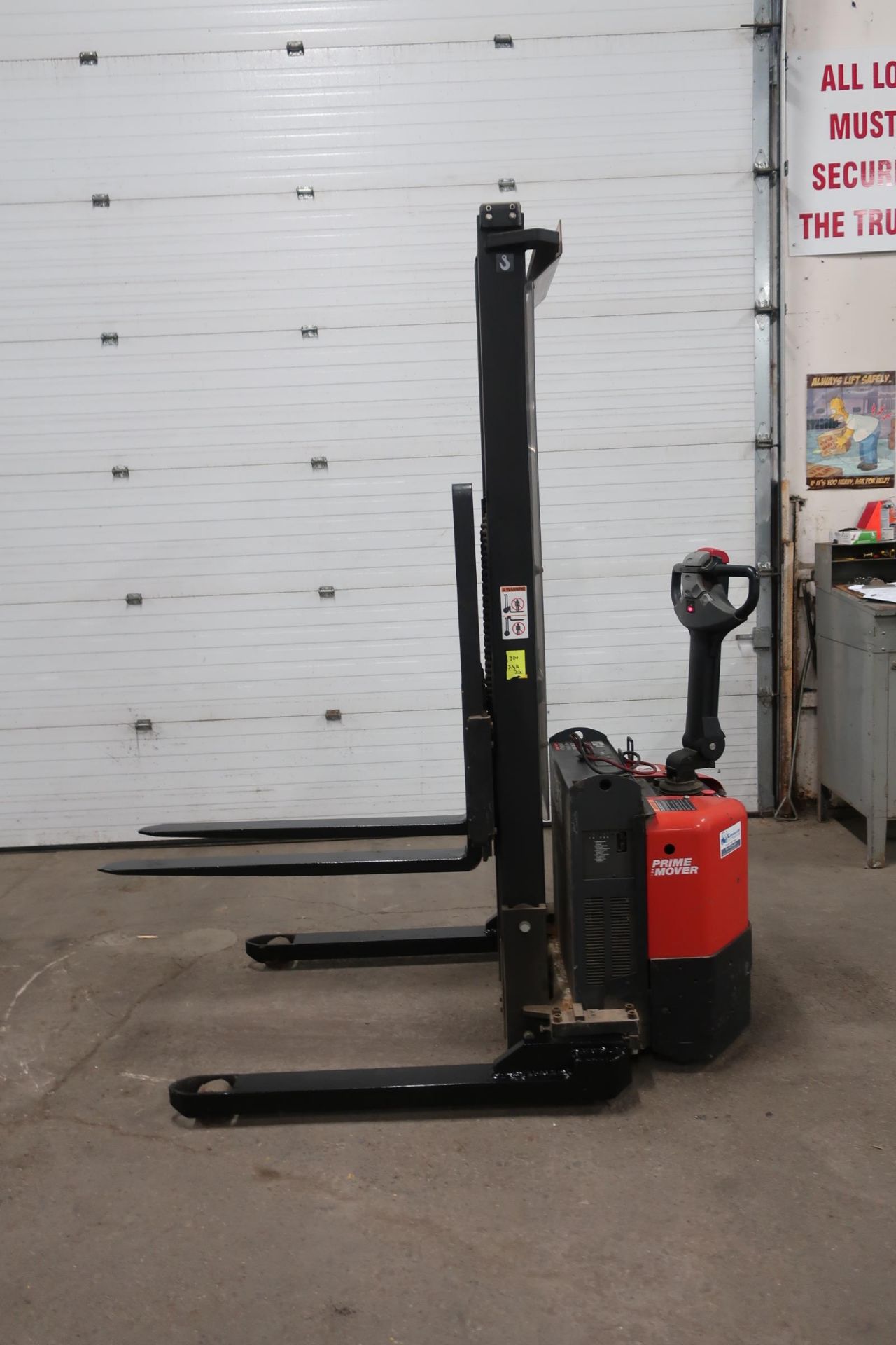 Prime Mover Walk Behind Powered Pallet Cart Walkie Lift unit 1600lbs capacity 2 stage