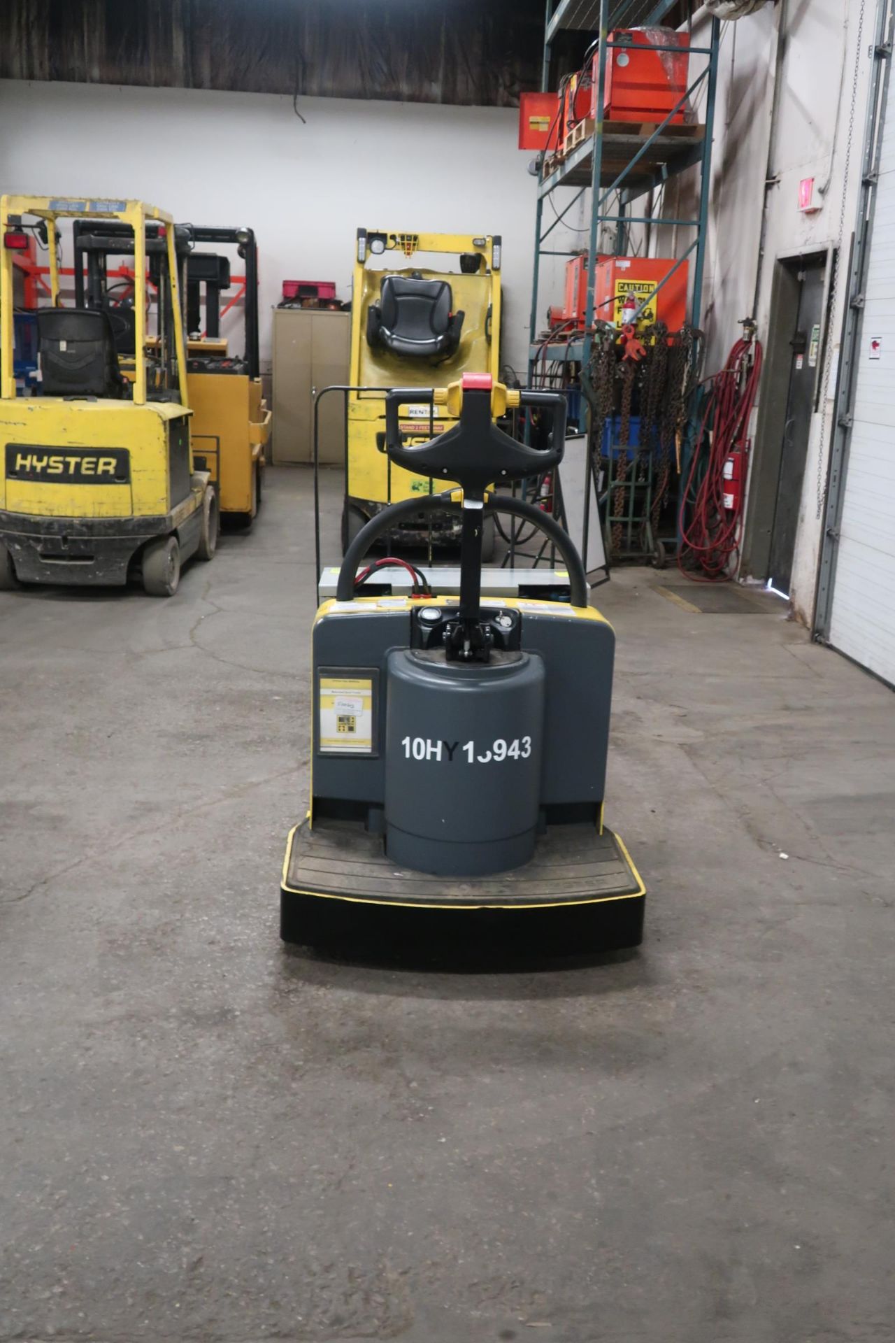 2007 Hyster Walk Behind Powered Pallet Cart 8 foot forks and 8000lbs capacity Walkie electric - Image 3 of 3