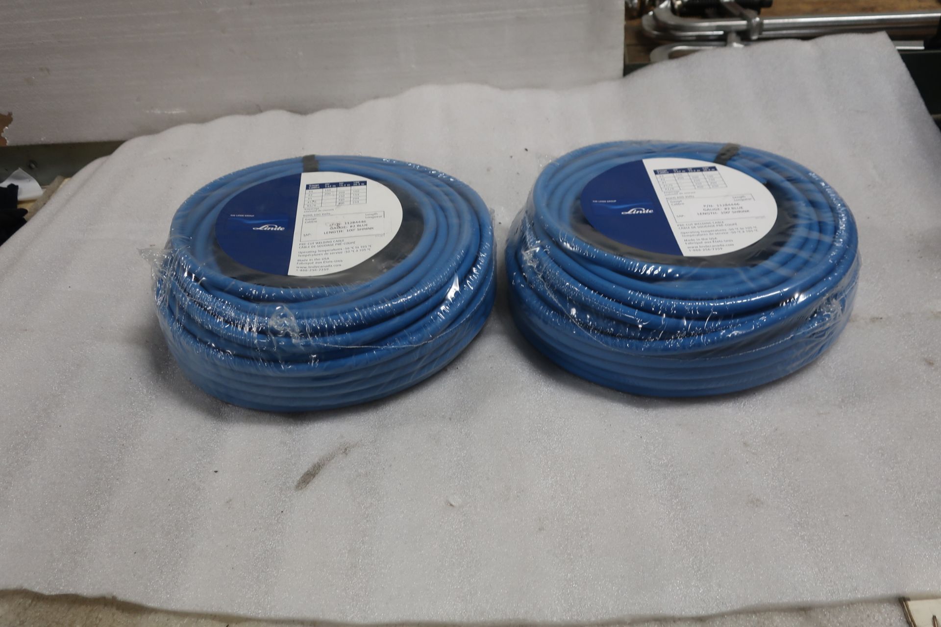 Lot of 2 (2 units) Linde Pre-Cut Welding Cable 100 foot length EACH NEW