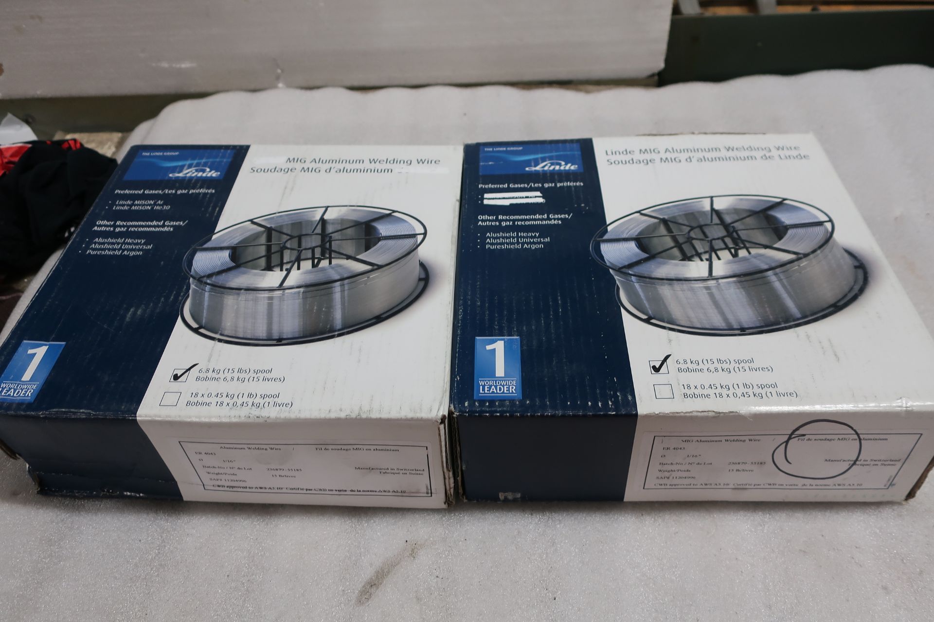 Lot of 2 (2 units) Linde Mig Welding Aluminum Wire Spools BRAND NEW 15lbs spools X2