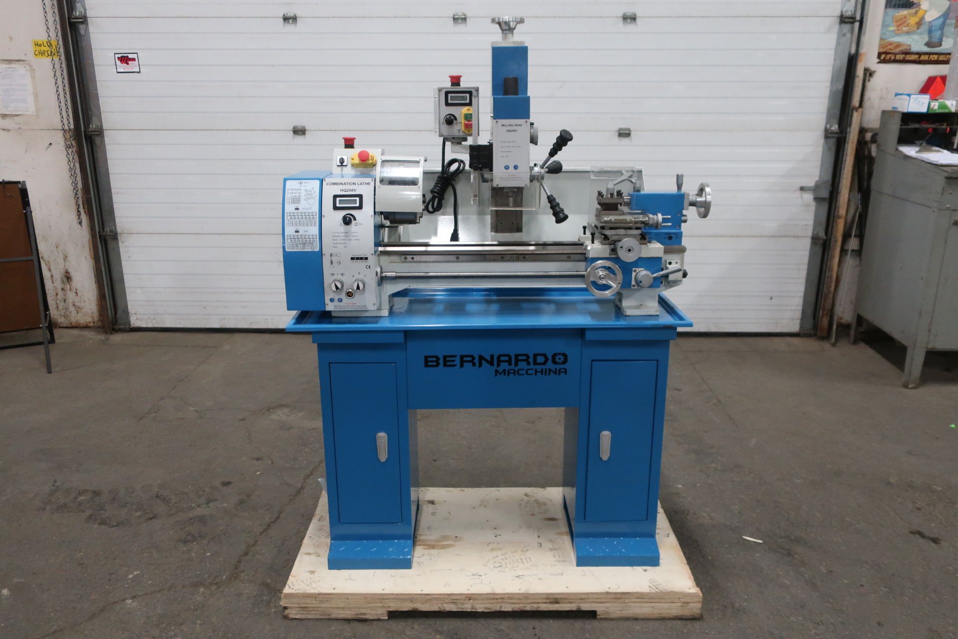 MINT Bernardo Lathe / Mill / Drill Combo - LATHE: 20" X 10" swing, DRILL/MILL: MT2 taper 220V unit