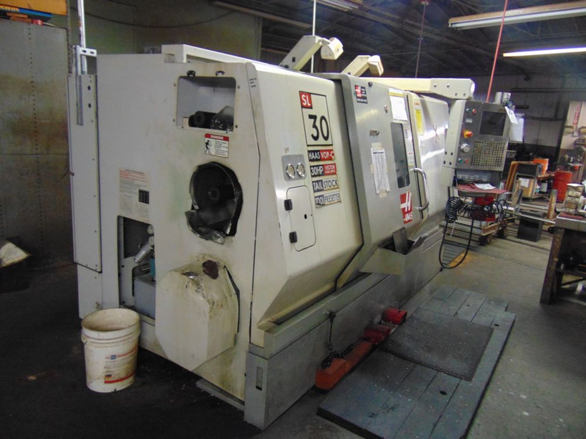 (2006) Haas mod. SL-30T, CNC Turning Center w/ Haas VOP-C 30hp Vector Drive, Tail Stock & Tool - Image 2 of 7